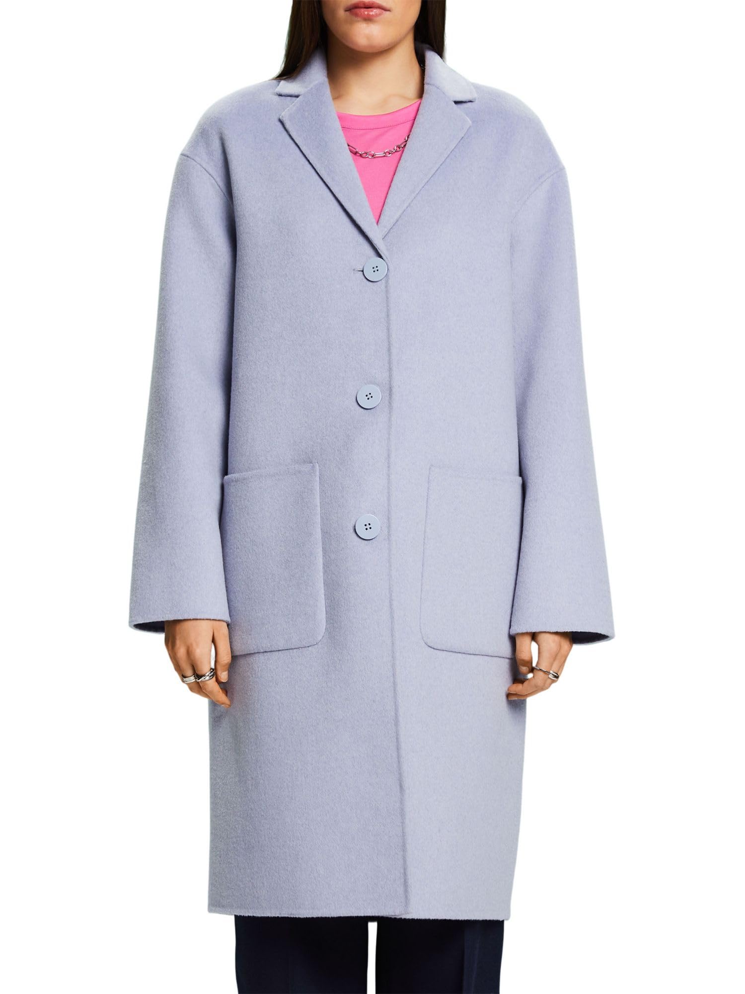 ESPRIT Women's 014ee1g391 Jacket, 445/Light Blue Lavender, M