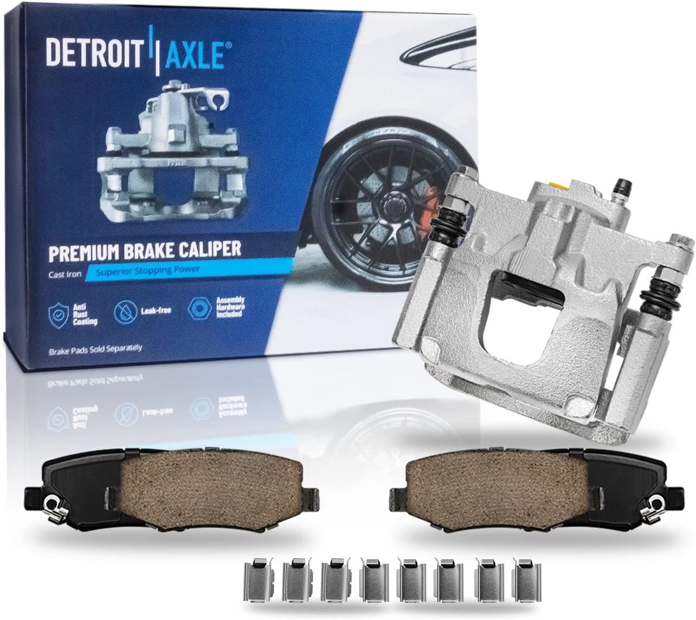 Detroit Axle - Rear Brake Kit for Dodge Nitro Jeep Liberty Wrangler JK, Disc Brake Caliper Ceramic Brake Pads Replacement