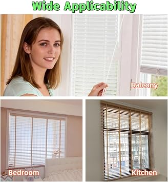 Venetian Blind Cord Loops, 3mm Diameter, Blind Replacement Parts, Suitable for Cellular and Pleated Shades from Hunter Douglas, Levolor, Kirsch, Graber, Bali, and Others (White - 3 pcs, 3ft)