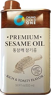Chung Jung One Premium Sesame Oil from 100% Pure Sesame Seeds (500ml (16.9 oz))