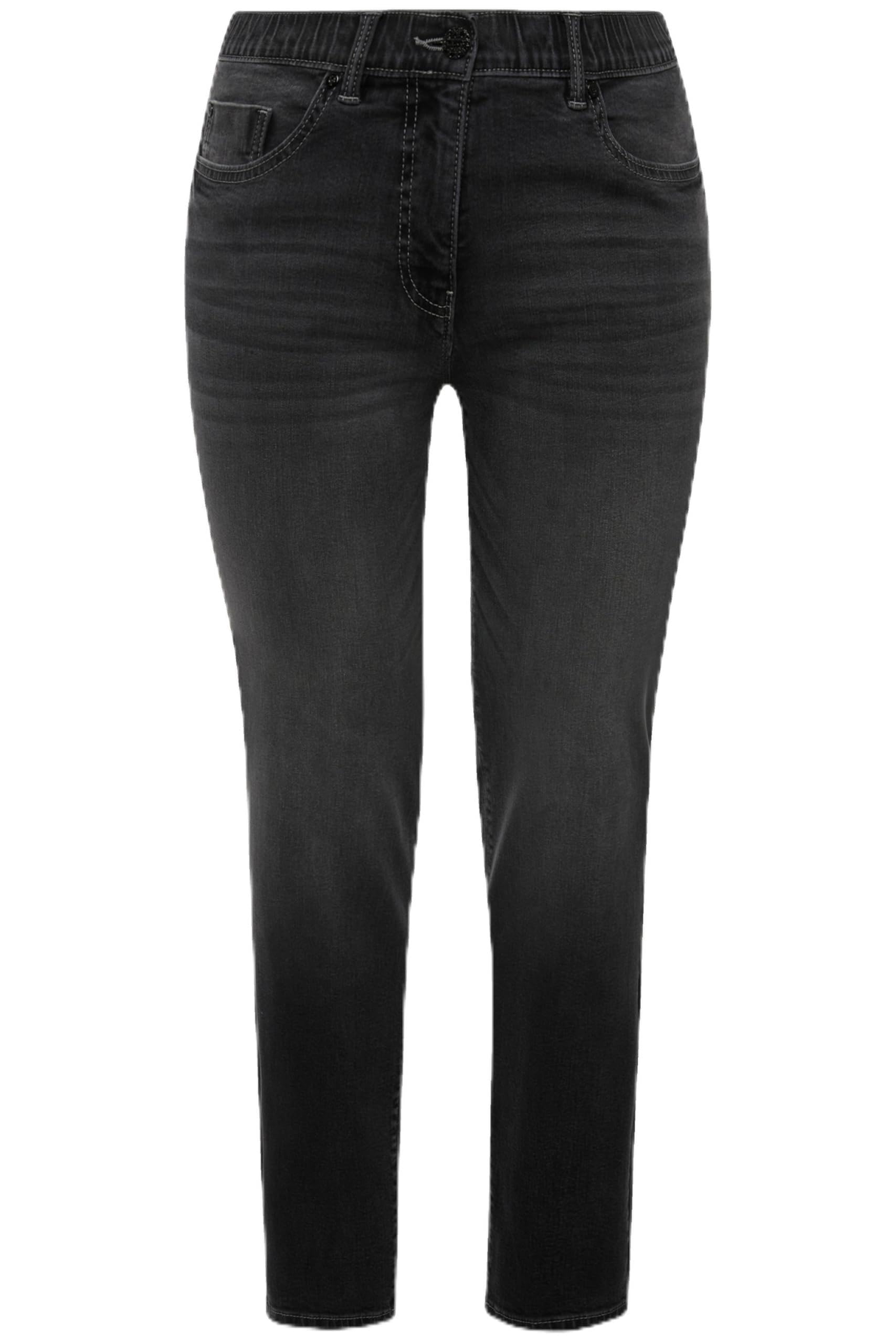 Ulla Popken Damen große Größen Übergrößen Plus Size Push-Up-Jeans Sarah, schmales Bein, Stretch 830531