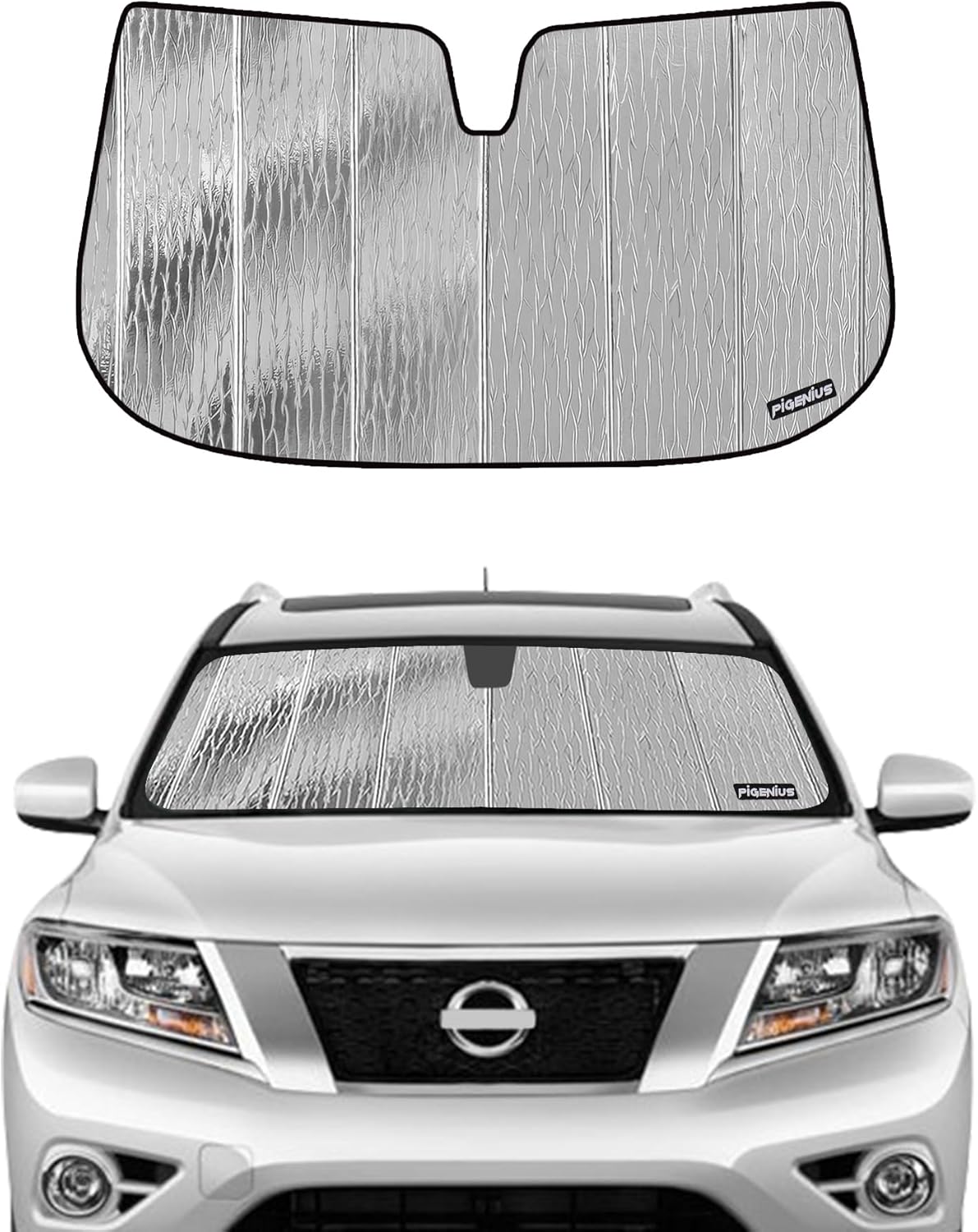 Windshield Sun Shade for Nissan Pathfinder 2013-2020, Custom Front Window Sunshade - Safeguard