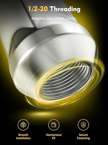 Vista 34 de MIKKUPPA Tuercas de llanta 1/2-20 – Repuesto para Jeep Wrangler JK 1987-2018, Jeep Liberty 2002-2012, Jeep Grand Cherokee 1993-2010 – 20 tuercas