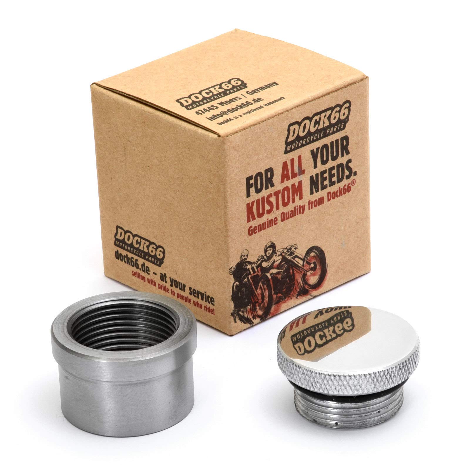 Bouchon de réservoir en aluminium poli de DOCK66 à souder