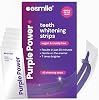 Esmile Purple Power Teeth Whitening Strips, Vegan and Cruelty Free, Gentle on Enamel, 7 Times Brighter, 28 Strips (42, )