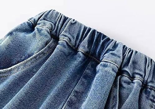 Weite Jeans Für Jungen Mit Elastischem Bund – Lockere Denimhose Mit Taschen, Bequem Und Lässig Für Freizeit, Spiel Und Schule