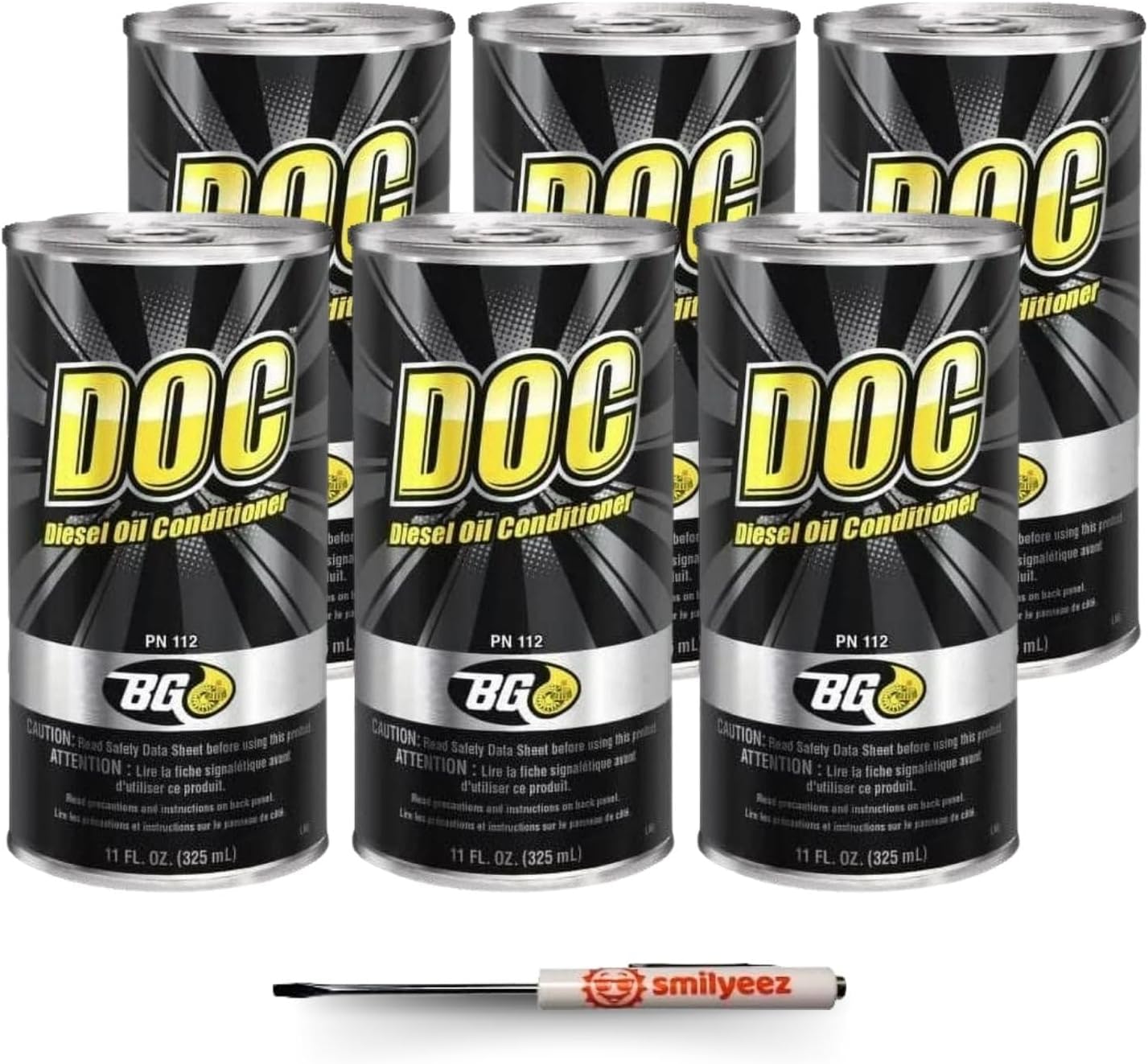 Smilyeez Listing for BG DOC Diesel Oil Conditioner, 11 oz. Can PN 112 (6 Cans) with Pocket Screwdriver