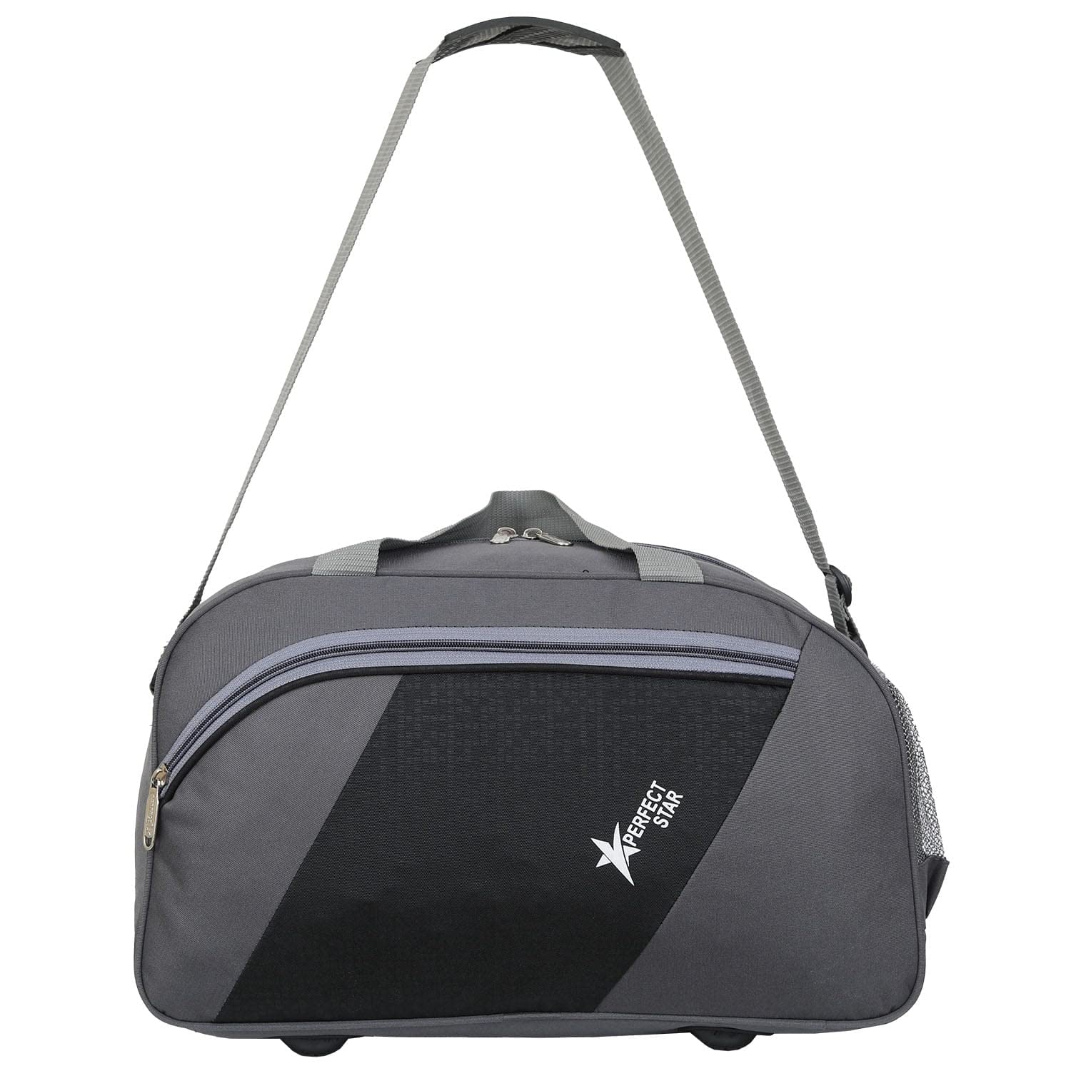 40 Liter Waterproof Polyester Small Duffle Bag Ultra Light Travel Duffel Bag for Men & Women (Grey-Black)-image-5