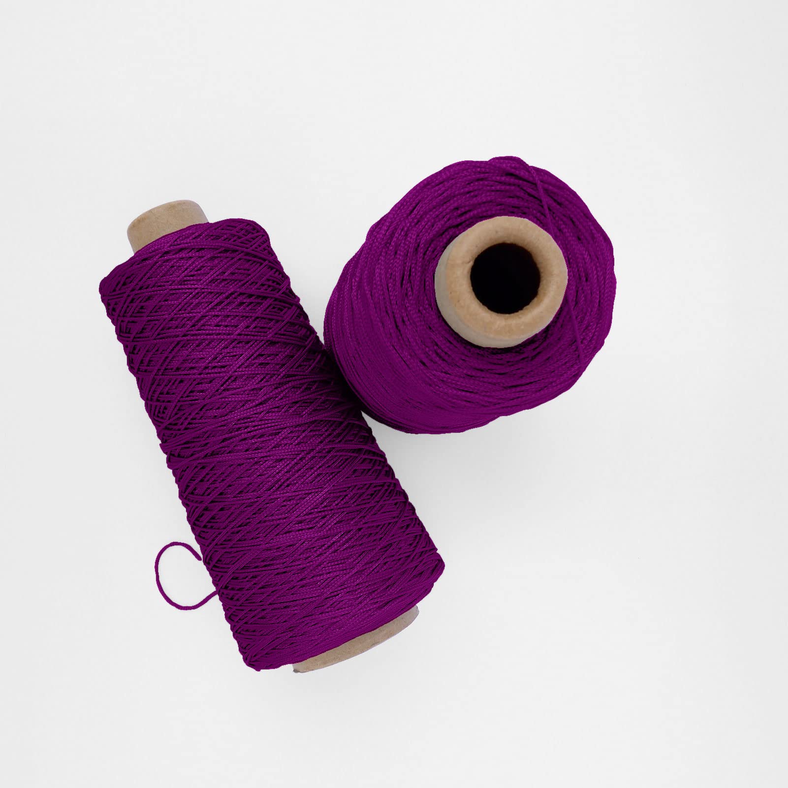 TEXTEX = Cuquillo Chain Thread. Yarn for Knitting and Crochet. Composition 100% Rayon. 1 Cone of 200grs and 600mts (Purple) - Image 3