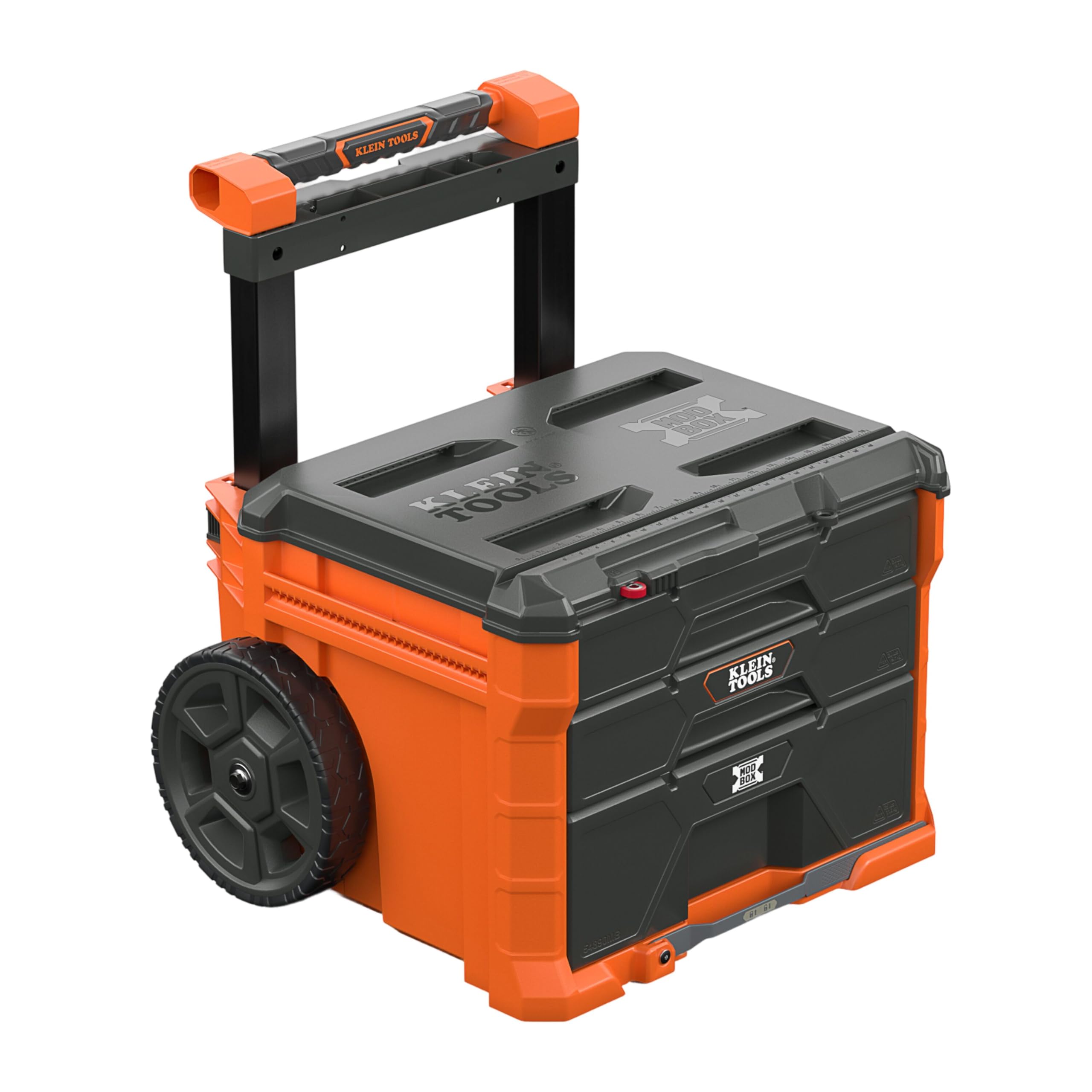 Klein Tools 54890MB MODbox Three Drawer Rolling Toolbox, Tool Storage, Ball Bearing Drawer Slides, Dividers Included