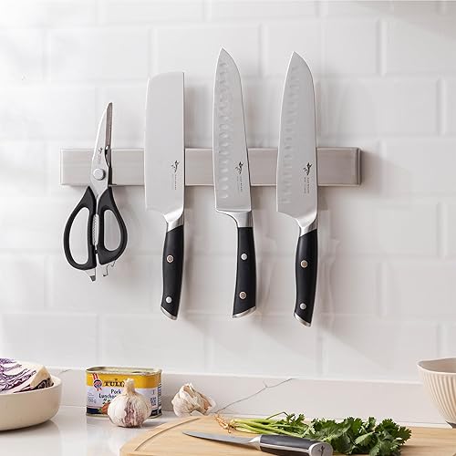 Miniatura 6 de HBlife Soporte magnético para cuchillos de 16 pulgadas para pared, potentes tiras magnéticas para cuchillos, soporte magnético de cocina para