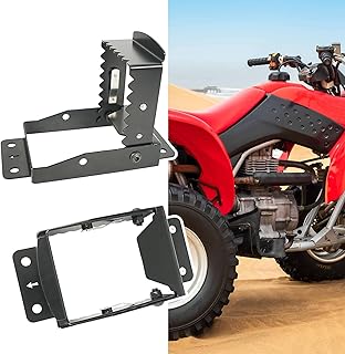ouyanglong Universal Steel Foldable Non-slip ATV Foot Rests fits for Polaris Sportsman Yamaha Honda Fourtrax Can-Am 4 Wheel ATV, Rear Passenger Foot Pegs