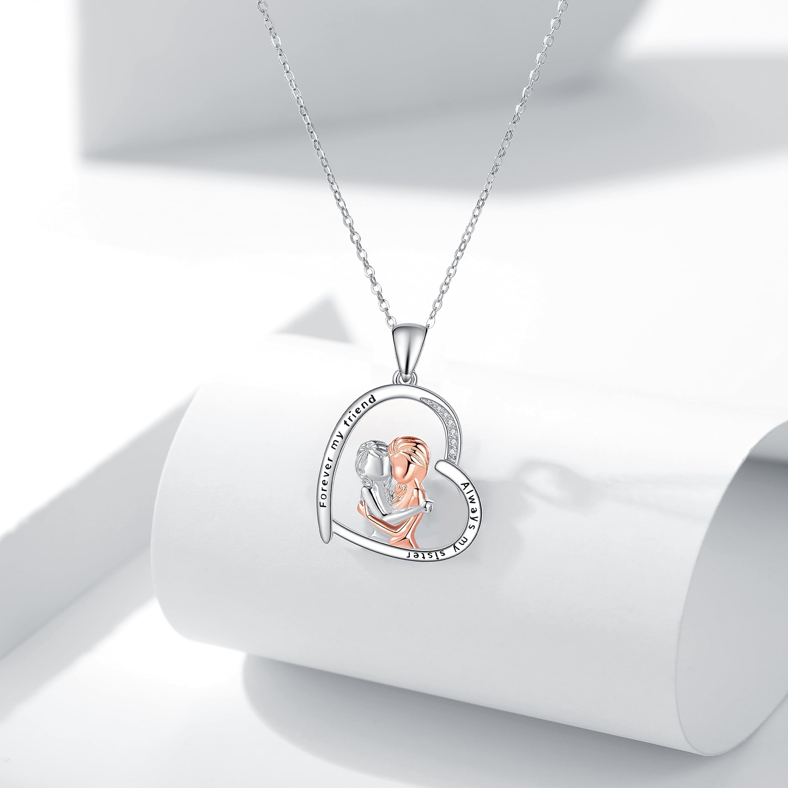 Abbraccio Di Sorella Regali Di Sorella Collana Di Sorella In Argento Sterling Collana Di Ciondolo Di Sorella Gioielli Regali Di Compleanno Per L'Amica Sorella Donne Femminili