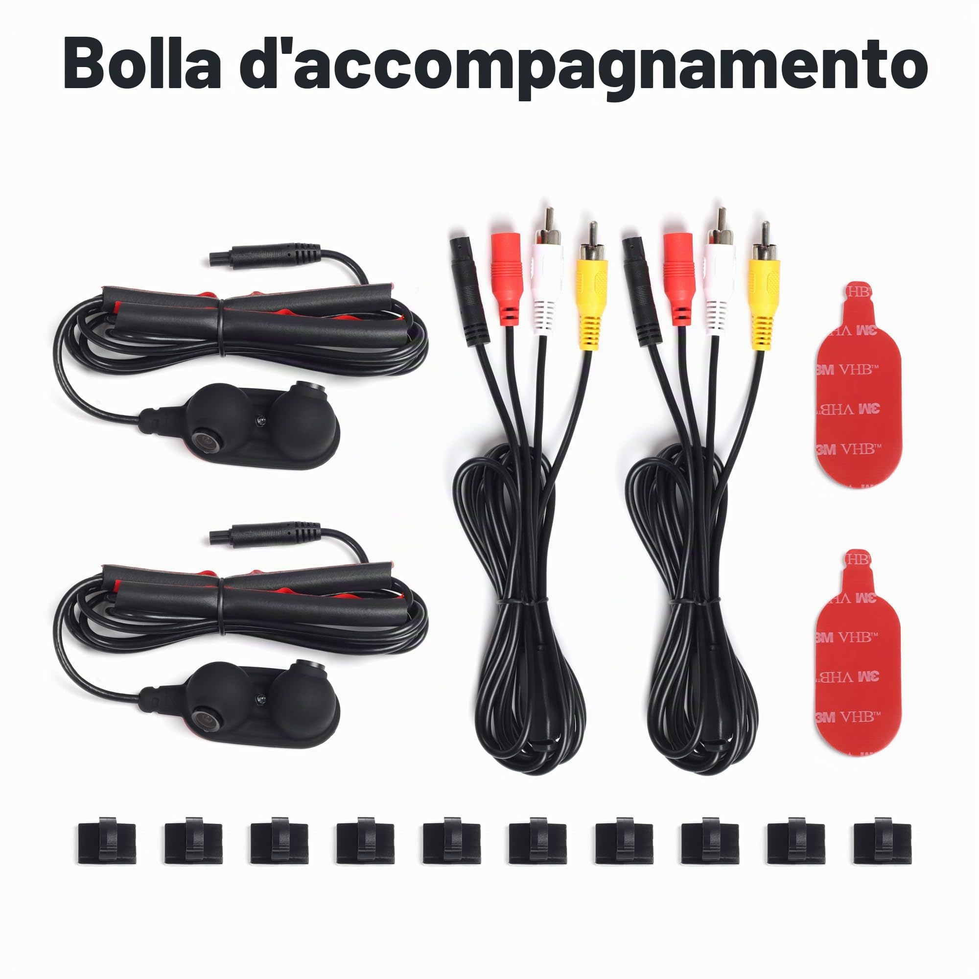Kit Telecamera per Visione Laterale e Gli Angoli Ciechi Telecamera Auto con Visione Notturna e Ampio Angolo di Visione per Furgone Trattore Camper IP68 Impermeabile