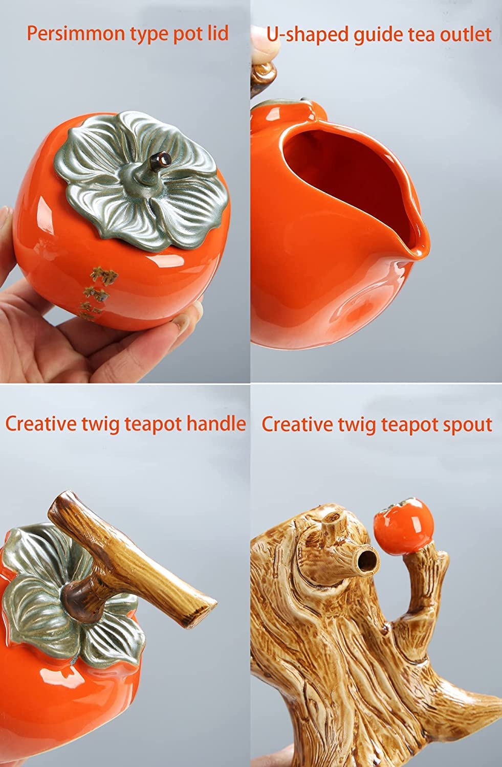 Klasyczny design Automatyczny zestaw do herbaty z obrotowym leniwym zaparzaczem herbaty Ręcznie wykonany ceramiczny dzbanek do herbaty 6 filiżanek Zestaw do herbaty z kamiennym młynkiem Wartość kole