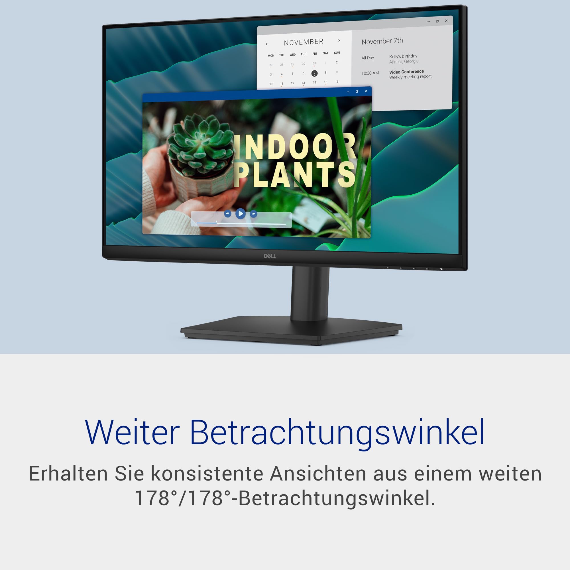Dell 24 Monitor - SE2426HS, Full HD (1920x1080), 144Hz, IPS, 1ms MPRT, AMD FreeSync, Höhenverstellbar, VESA (100x100mm), 2 HDMI, 3 Jahre Garantie, Schwarz