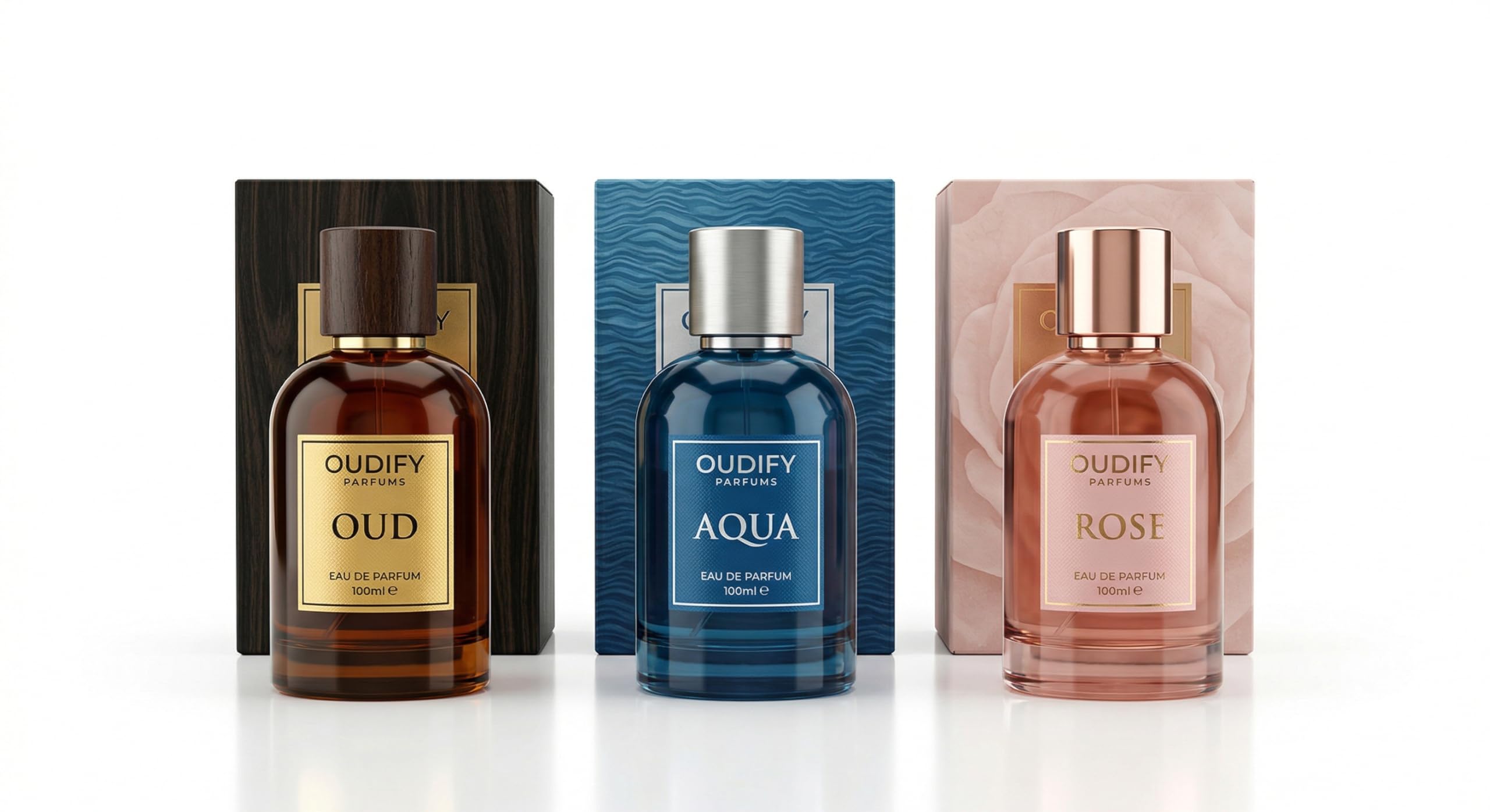 Buy OUDIFY Perfume Set for Men & Women (Oud, Aqua, Rose) – Long