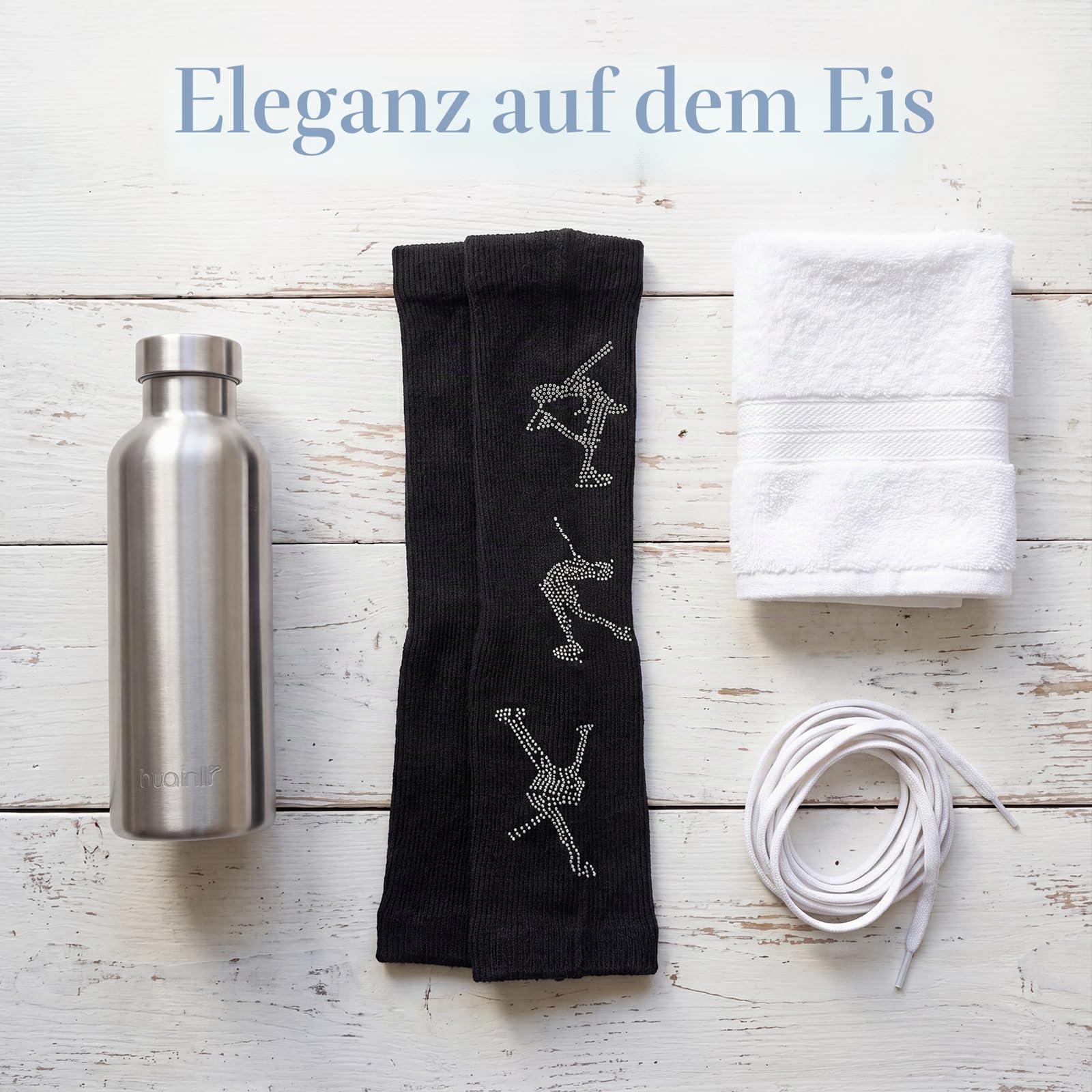 LIUHUO Langer Beinwärmer Frauen Mädchen Eiskunstlauf Beinlinge für Erwachsene und Kinder