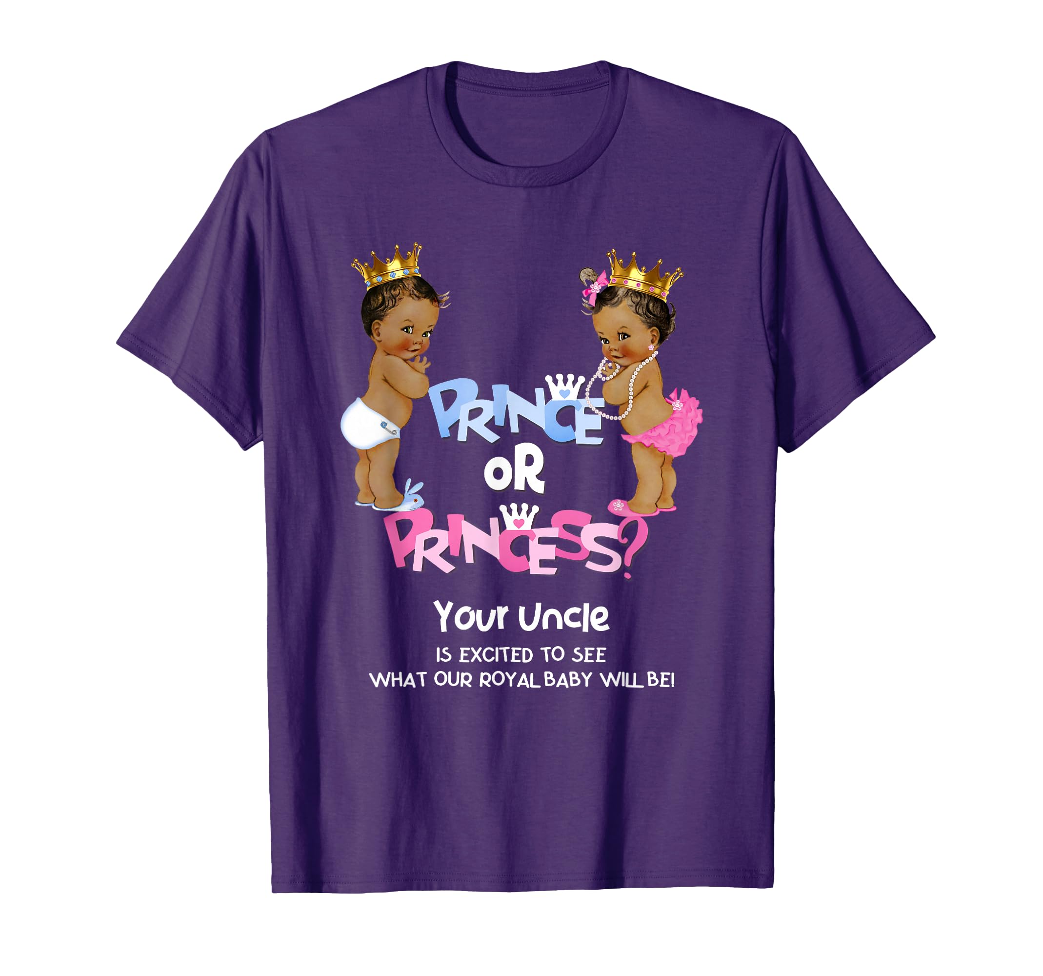 Prince or Princess Uncle Ethnic Gender Reveal T-Shirt T-Shirt