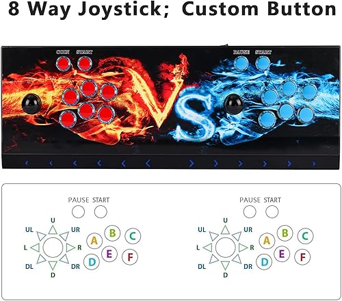 Miniatura 4 de 10000 juegos en 1 consola de juegos arcade, Pandora Box 3D doble palo, función WiFi para añadir más juegos, máquina de juegos retro para PC, 1920 x