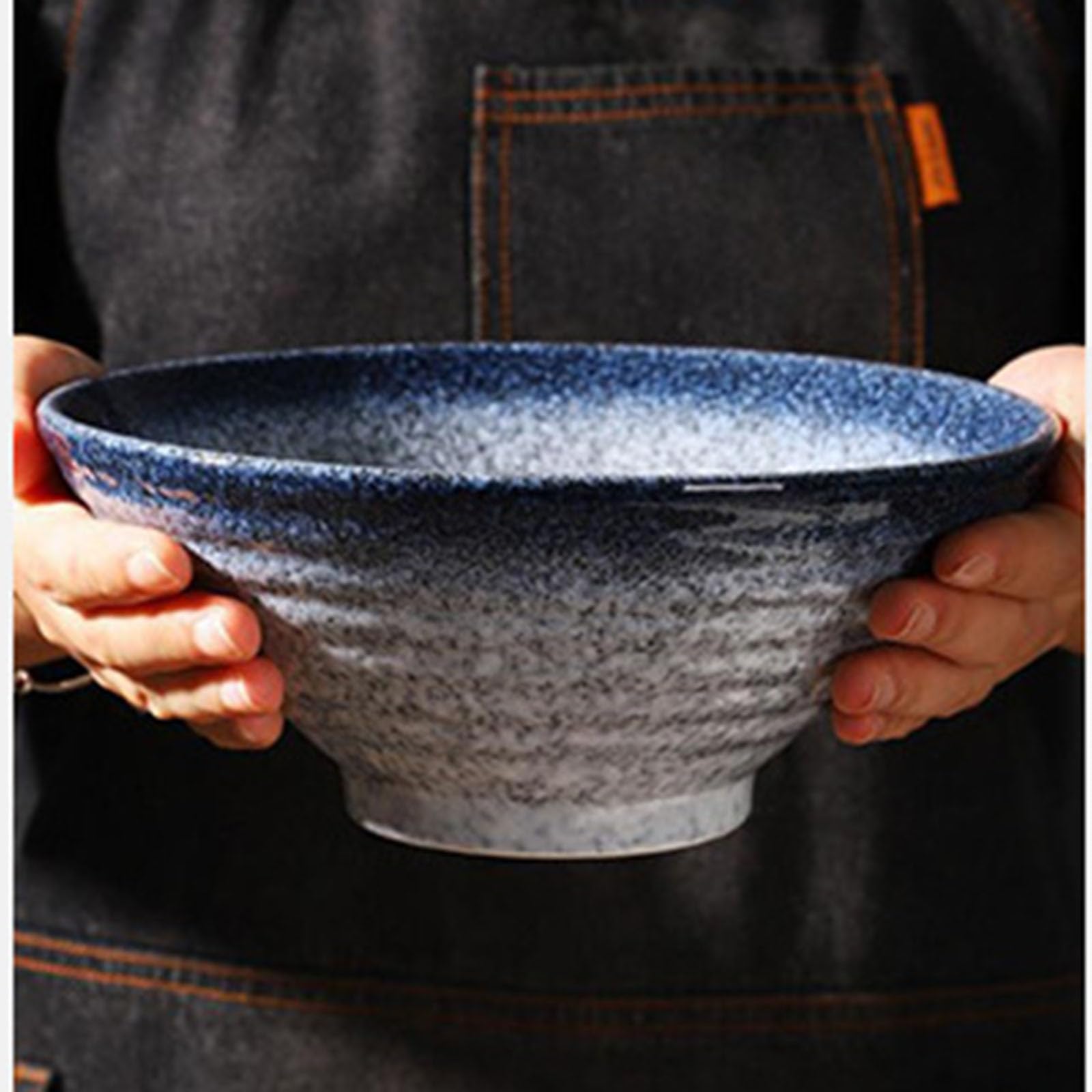 3 Stück Ramen Schüssel,Ramen Schüssel Keramik Set,Ramen Bowl Set 650/1000/1600Ml,Suppenschalen Rührschüsseln, Suppenschüssel Für Nudeln Getreide Salate,Blau
