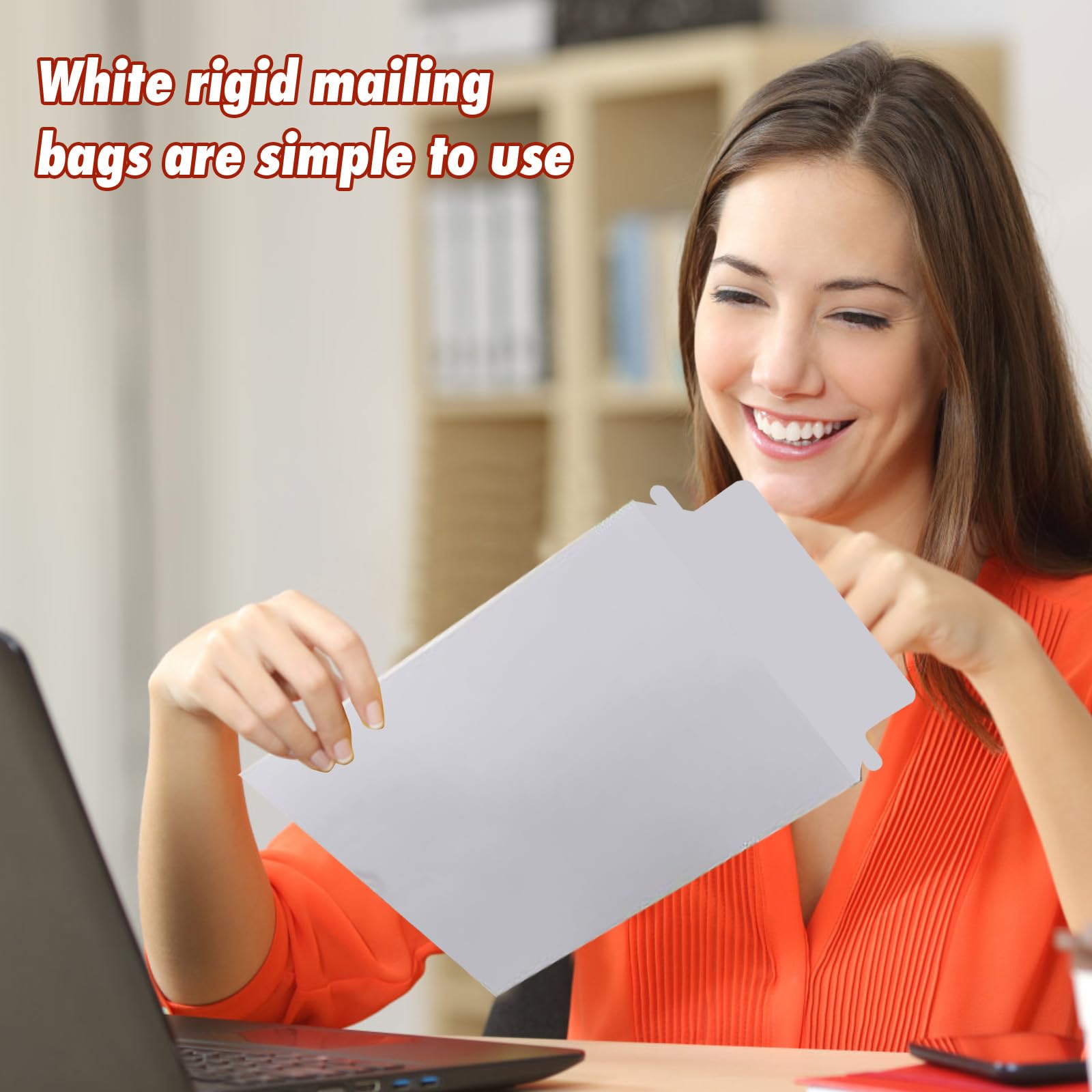 Lot de 220 enveloppes rigides en carton avec fermeture autocollante - 17,8 x 22,9 cm - 250 g/m² - Blanc