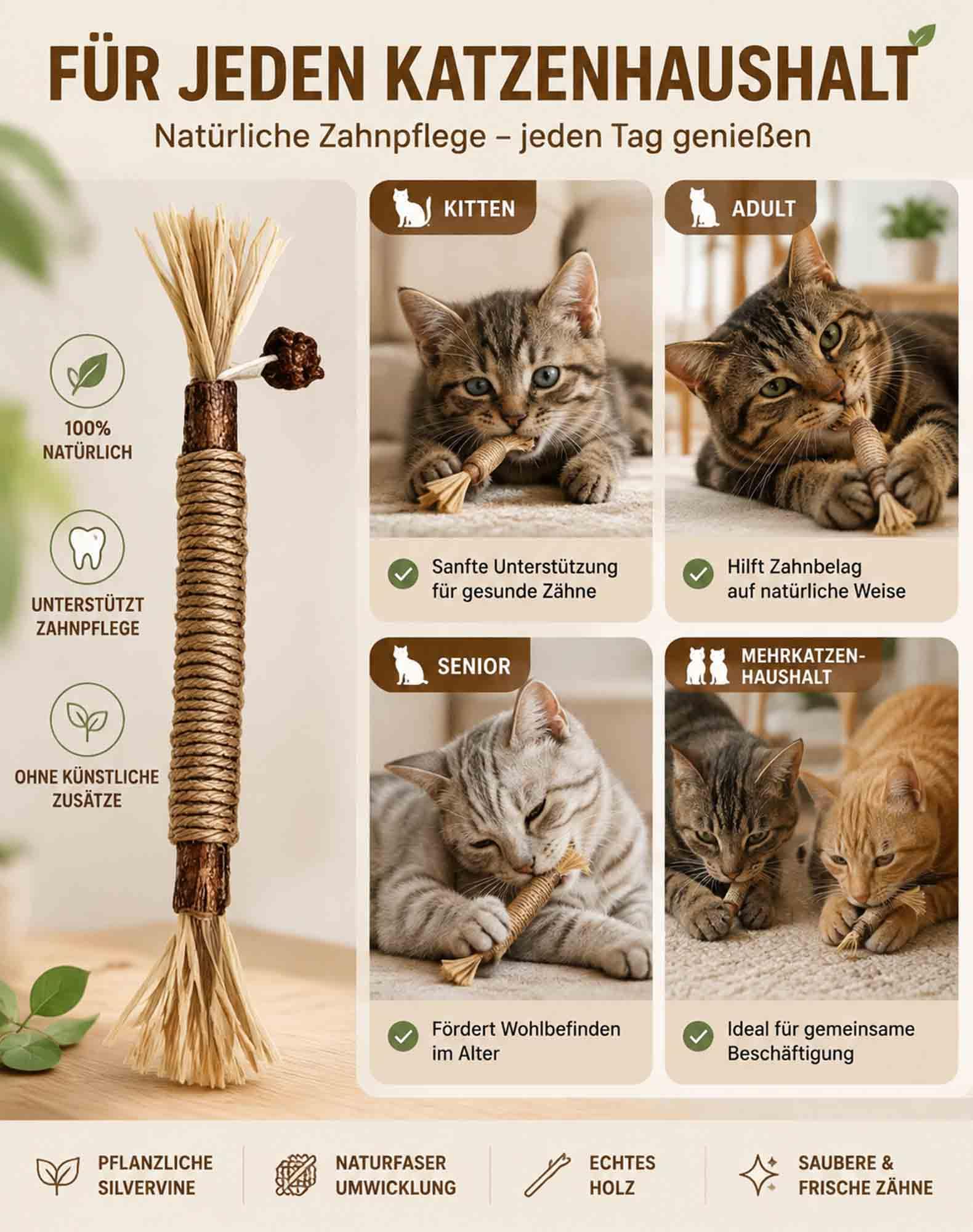 Kuro Sticks Katze, Silvervine Kuro Ritual Katzen Für Natür Zahnpflege (15)