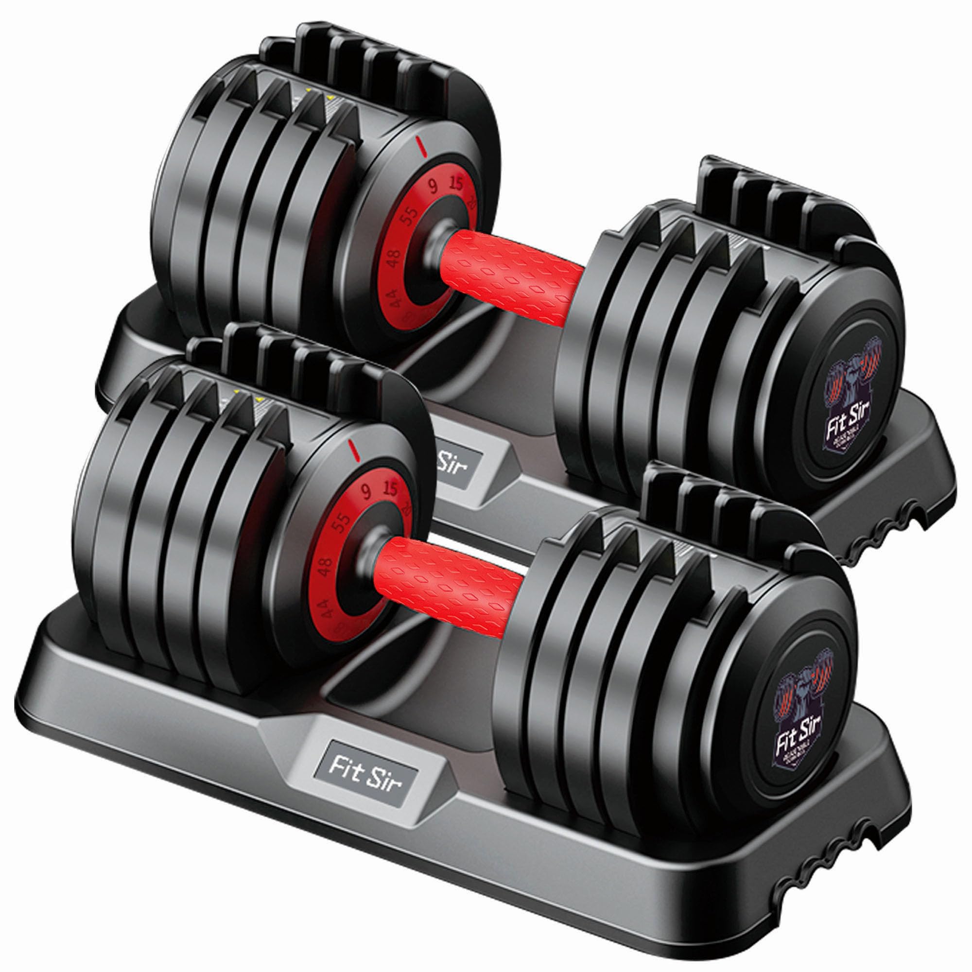 Fit Sir 55LB Pair Adjustable Dumbbells