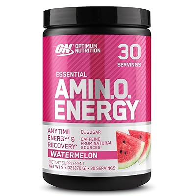 Optimum Nutrition Amino Energy - Pre Workout with Green Tea, BCAA, Amino Acids, Keto Friendly, Green Coffee Extract, Energy Powder - Concord Grape, 65 Servings (Packaging May Vary)
