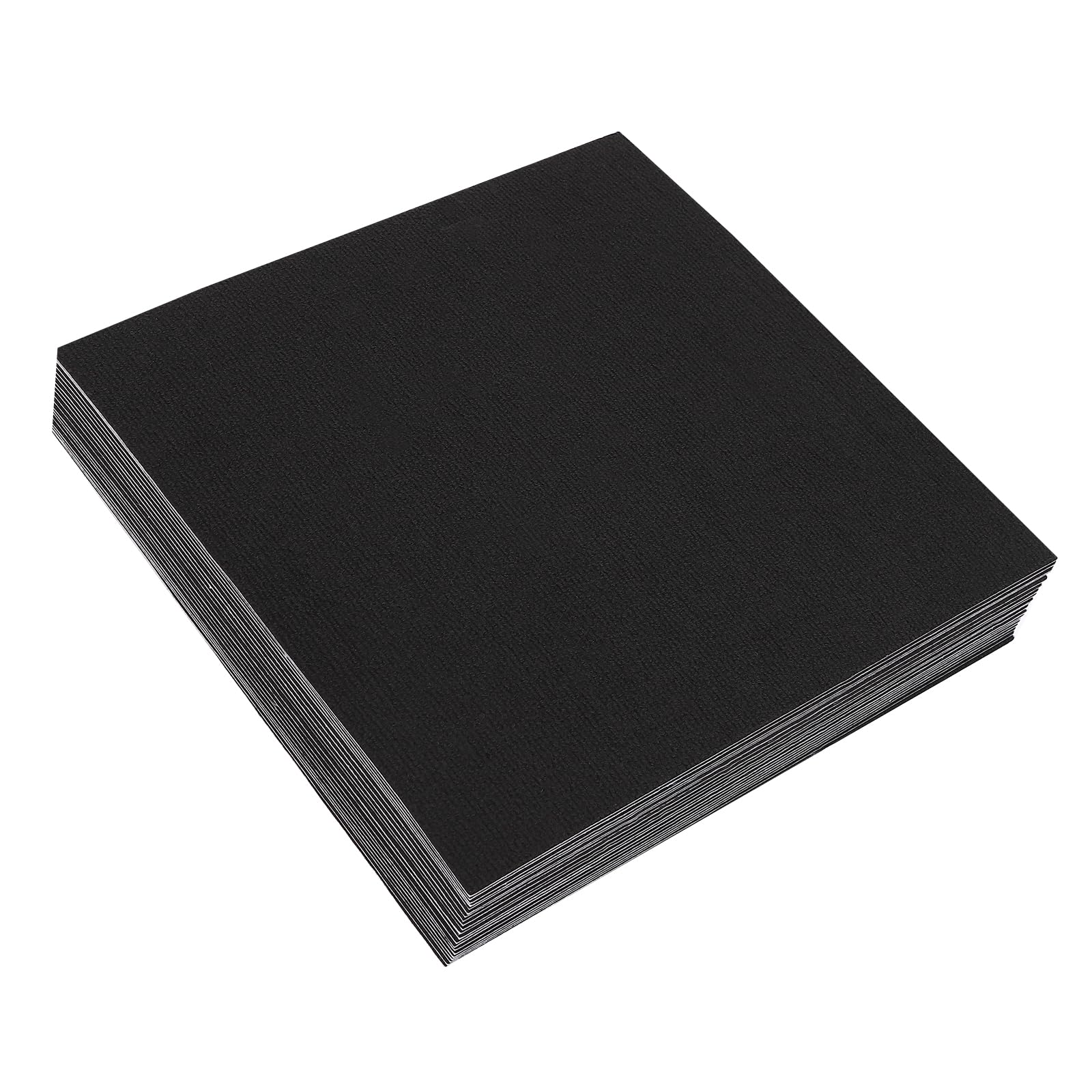 Lot de 20 carreaux de tapis carrés auto-posés - 50 x 50 cm - Résistant - Avec patch adhésif pour toutes les pièces, maison, bureau, chambre à coucher - Antidérapants - Noir - 5 m²