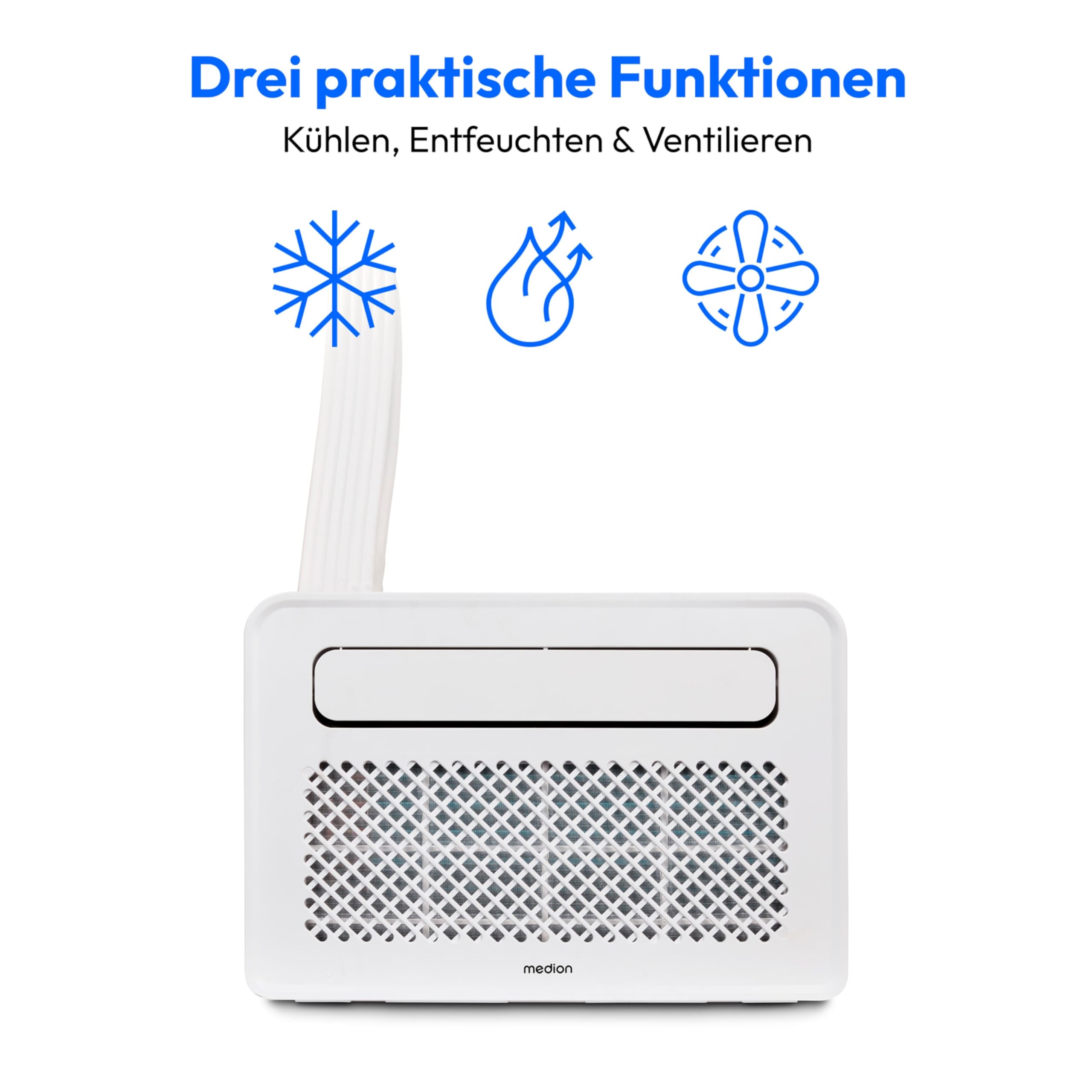 MEDION P502 Smarte Split Klimaanlage 5000 BTU Kühlen Entfeuchten Ventilieren Schlafmodus