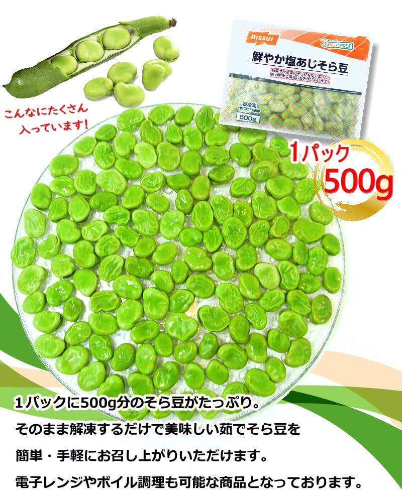 Amazon | シーフードマックス そら豆 冷凍 空豆 ニッスイ塩あじそら豆
