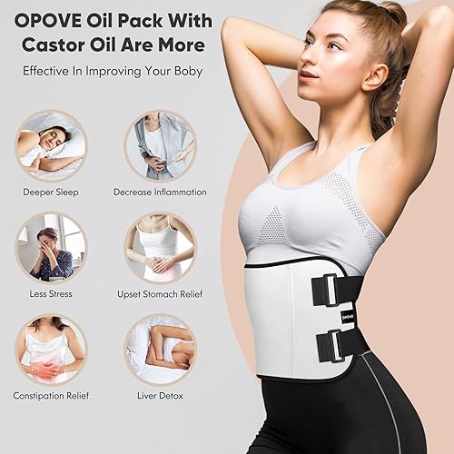 Miniatura 3 de Aceite de ricino orgánico, paquete de aceite de ricino. Paquete de aceite de ricino para desintoxicación del hígado, kit de estómago tiroideo,