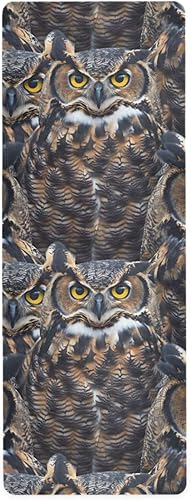 Owls Yoga Mat Non Slip Thick Kids Eco Friendly Rubber Workout Foldable Yoga Mat Women Exercise