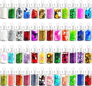 Eyeshadow Makeup Nail Art Pigment Glitter Dust Powder Set 48 Colors, 3D Cosmetic Decor, Mermaid Unicorn Decoration, Confettis, Rhinestones, Sequins Salon for Christmas, Halloween DIY Craft Designs - coolthings.us