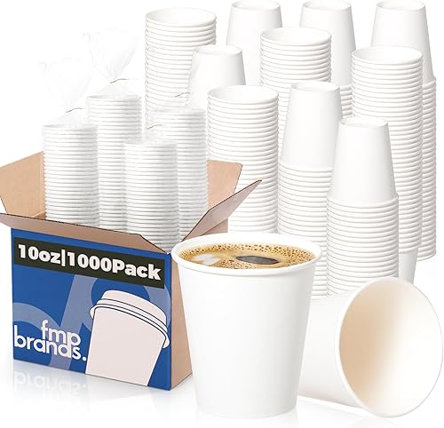 Miniatura 8 de Fit Meal Prep Paquete de 100 tazas de café de papel desechables de 24 onzas, tazas calientes de primera calidad para bebidas calientesfrías, vasos