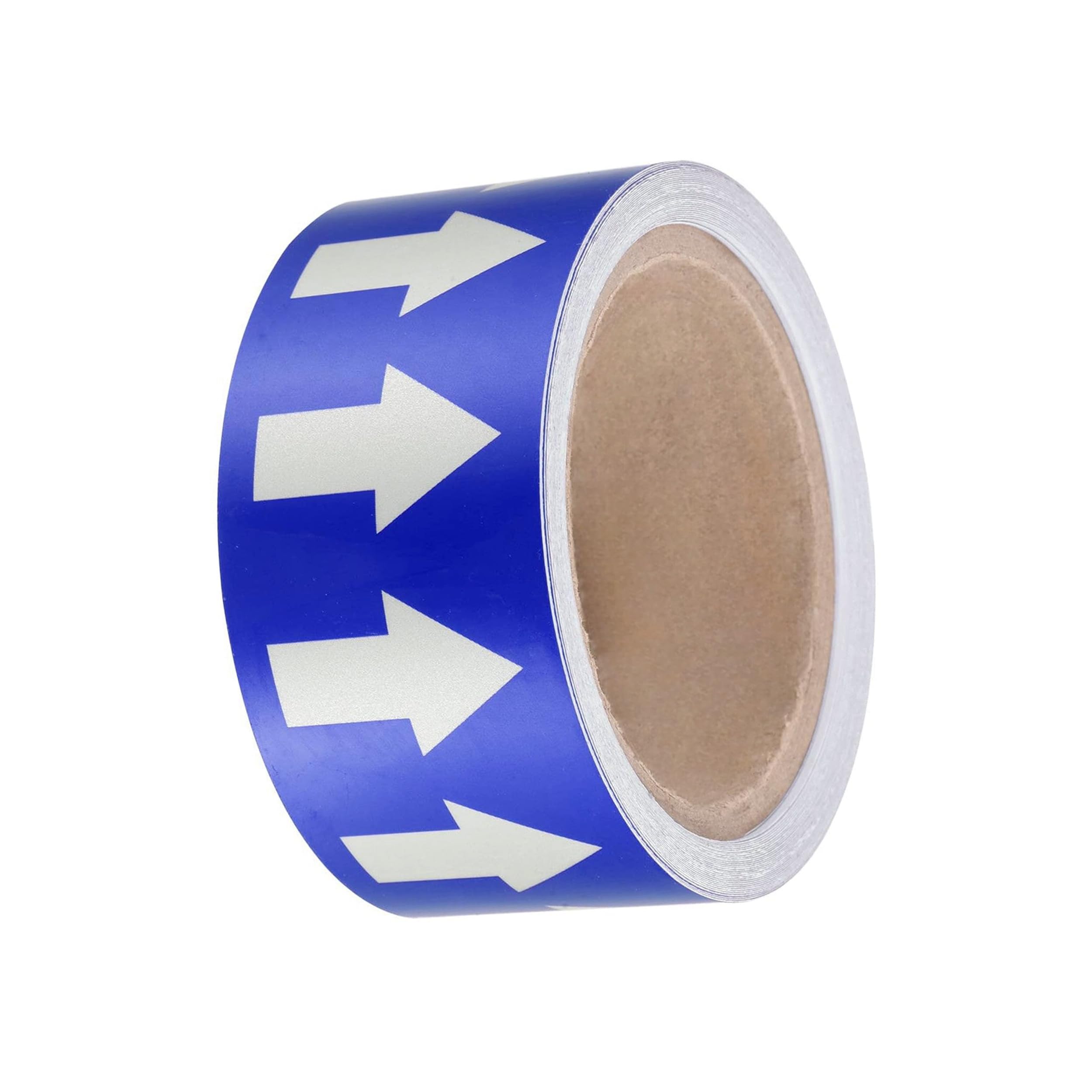 Pipe Flow Arrow Tape Pipeline Arrow Stickers 2 Inch x 66 Ft (5cm x 20M) Pipe Identification Marking Arrow Labels with Reflective Strips for Pipe Flow