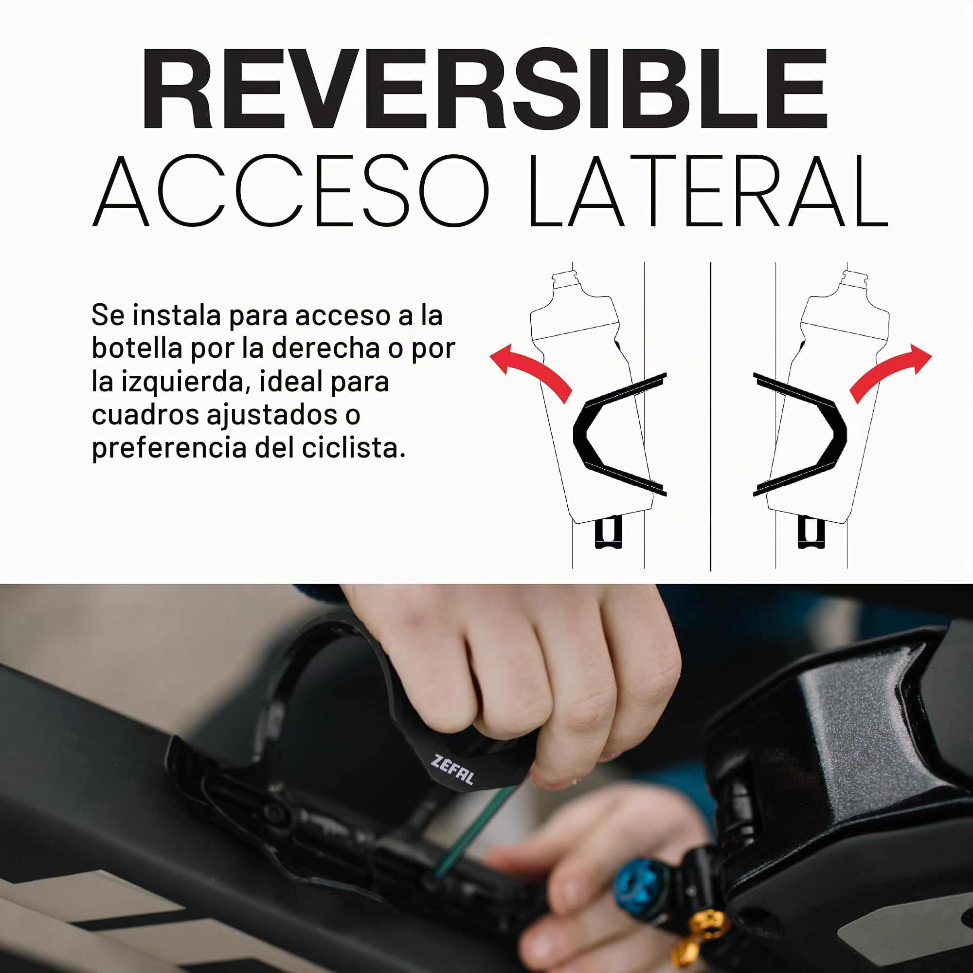 ZEFAL Pulse Z2 Portabidón Bicicleta - Introducción Lateral - Portabidones Bici & Mtb (Bicicleta de Montaña)