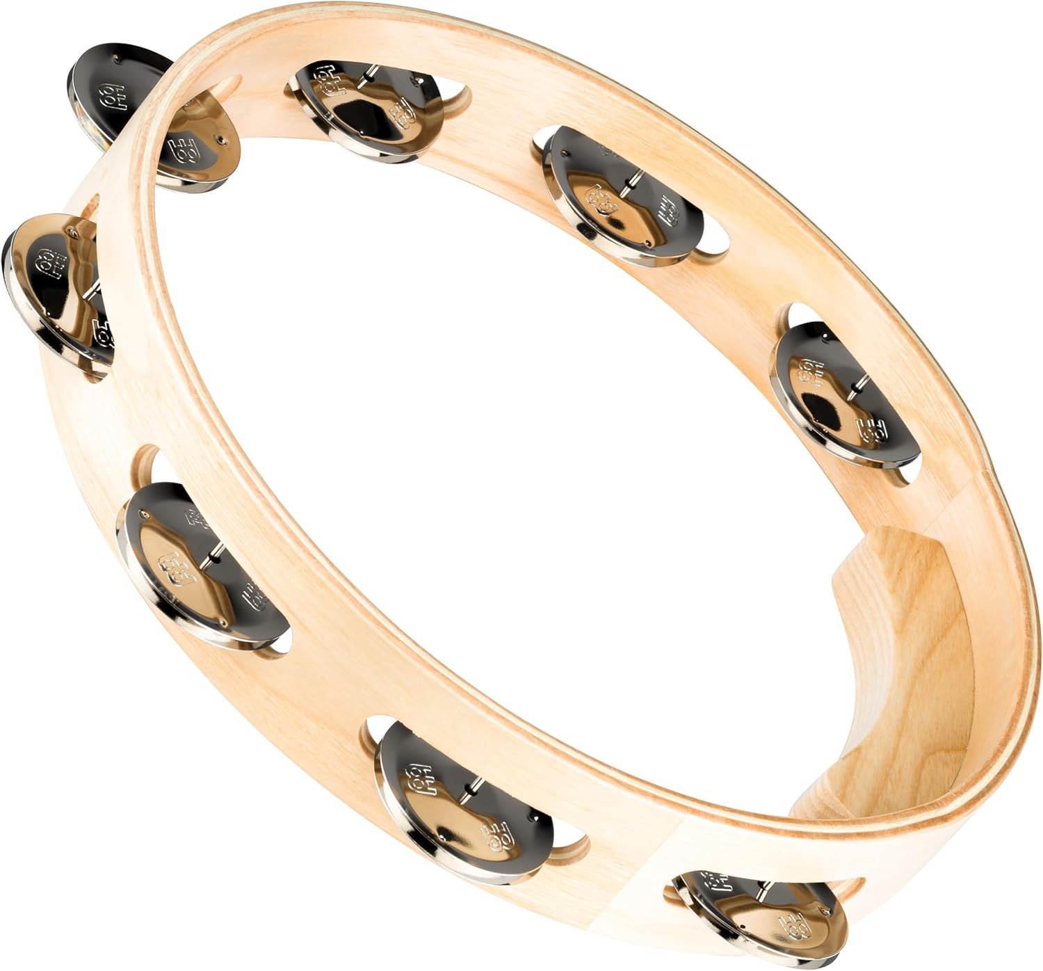Meinl Percussion AE-MTA2BO Artisan Edition Maple Tambourine with Bronze Jingles, 2 Rows