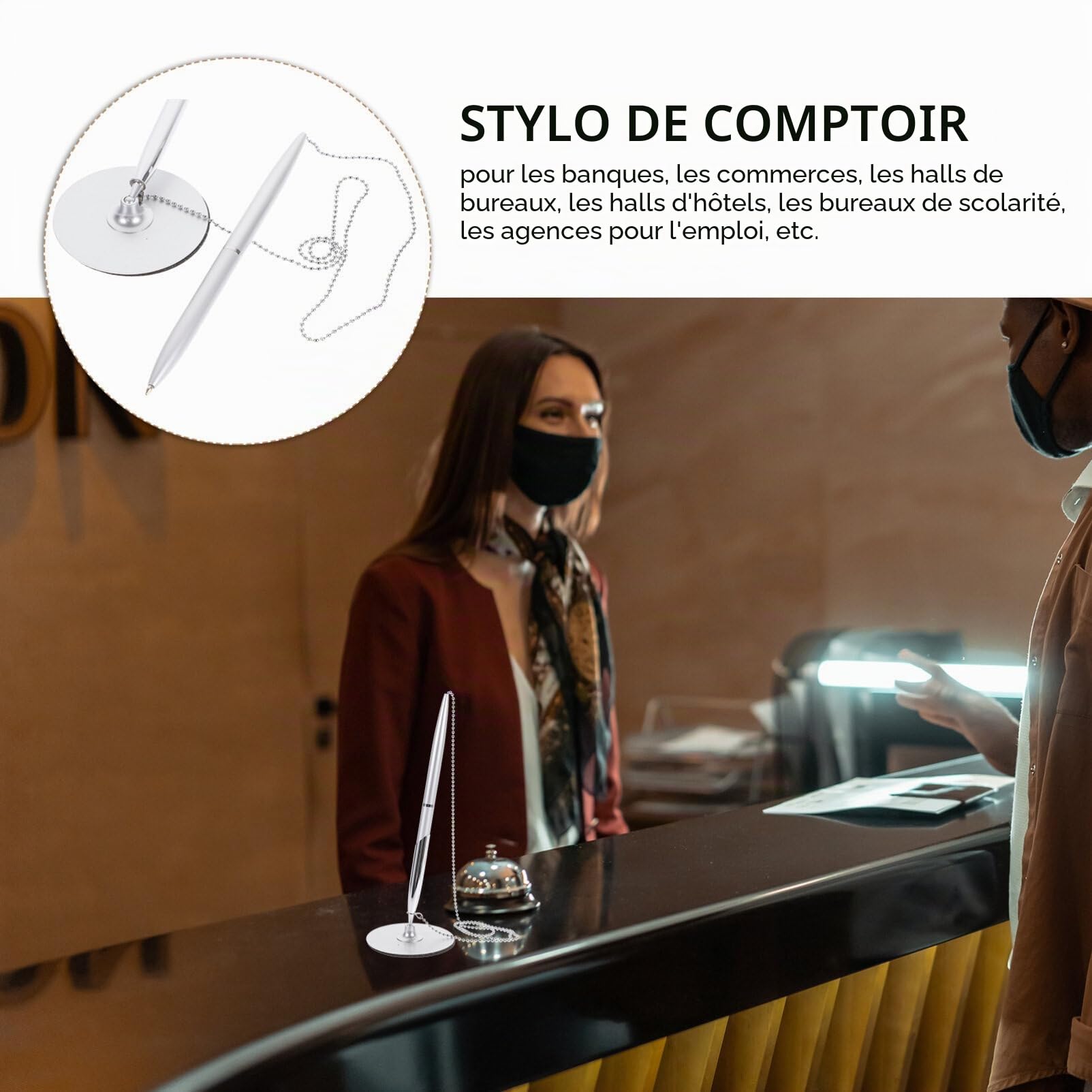 Bureau stylo de signature en métal écriture stylo stylo à bille comptoir élégant pour les fournitures de bureau de l'école à la maison