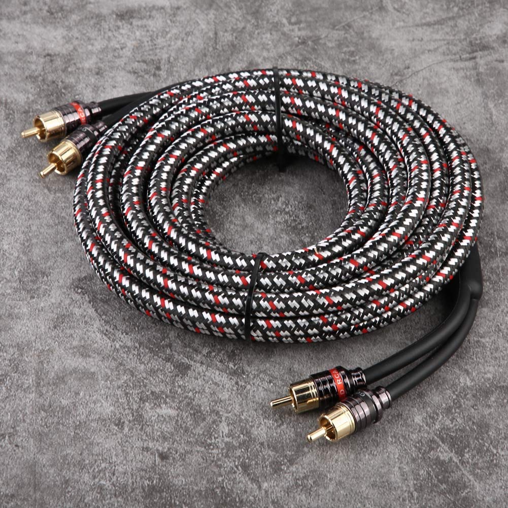 Câble audio 4,8 m pour voiture - Amplificateur de câble de caisson de basses