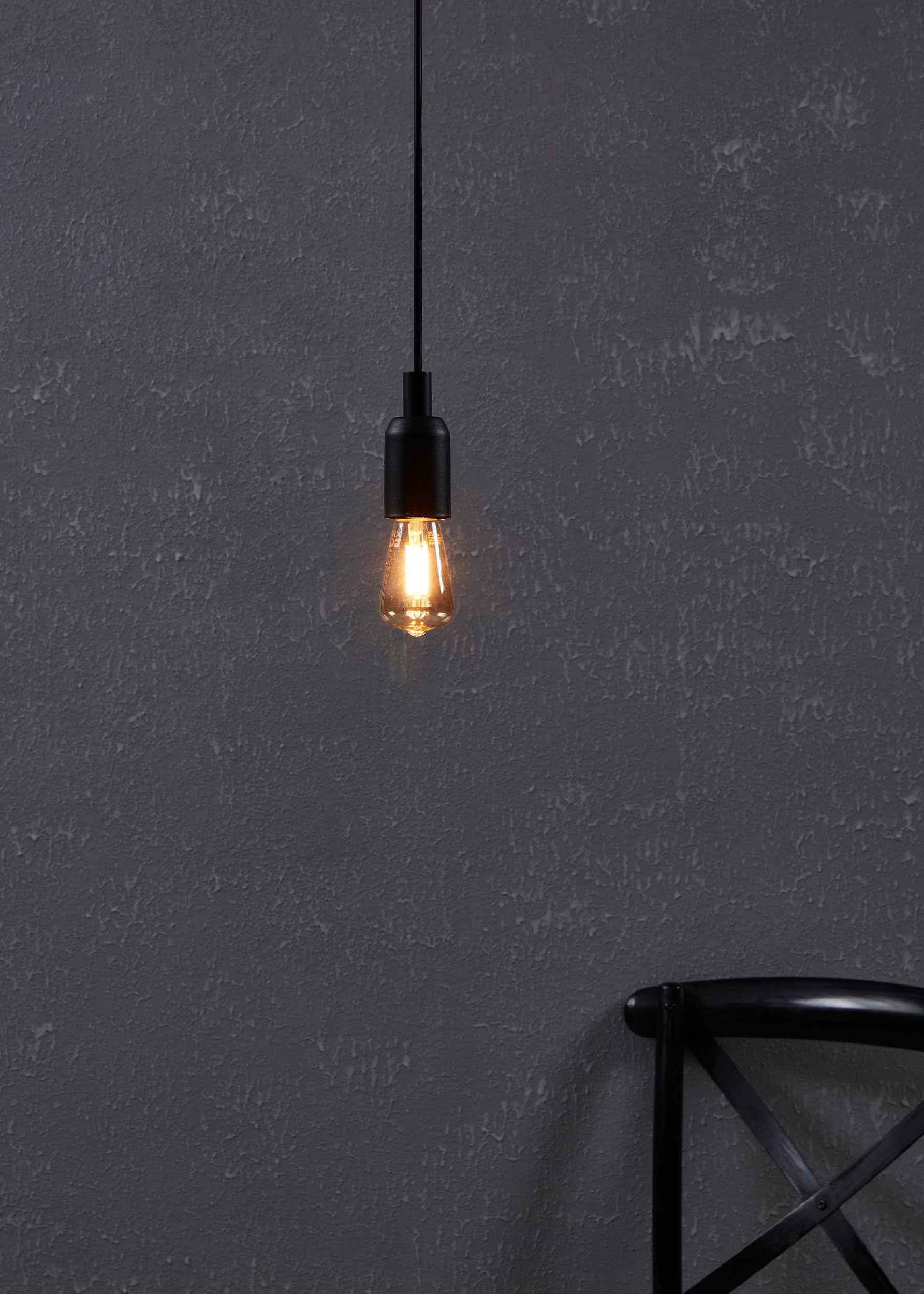 Eglo Ampoule LED E27, Lampe Classique En Forme De Piston, éclairage Rétro, 7 Watts (correspond à 60 Watts), 806 Lumens, Blanc Chaud, 2700 Kelvin, Ampoule Edison ST64, 6,4 Cm