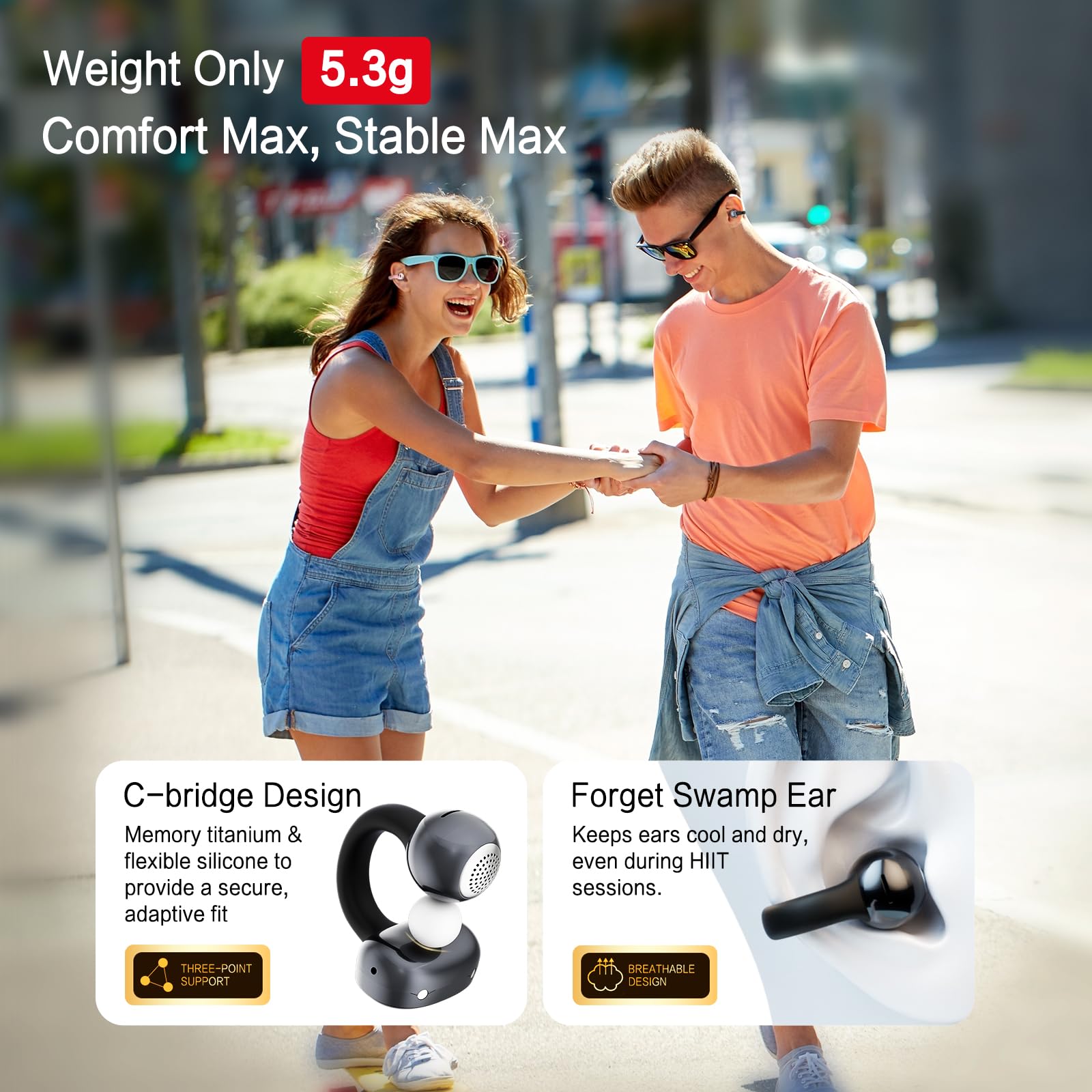 Auricolari A50 Bluetooth 6.0 Wireless Aperti - Dettaglio