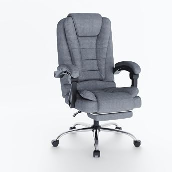 naspaluro Ergonomic Office Chair with Footrest Desk Chair with High Backrest Padded Armrests and Height Adjustable Adjustable Executive Chair Swivel Chair for Office Home