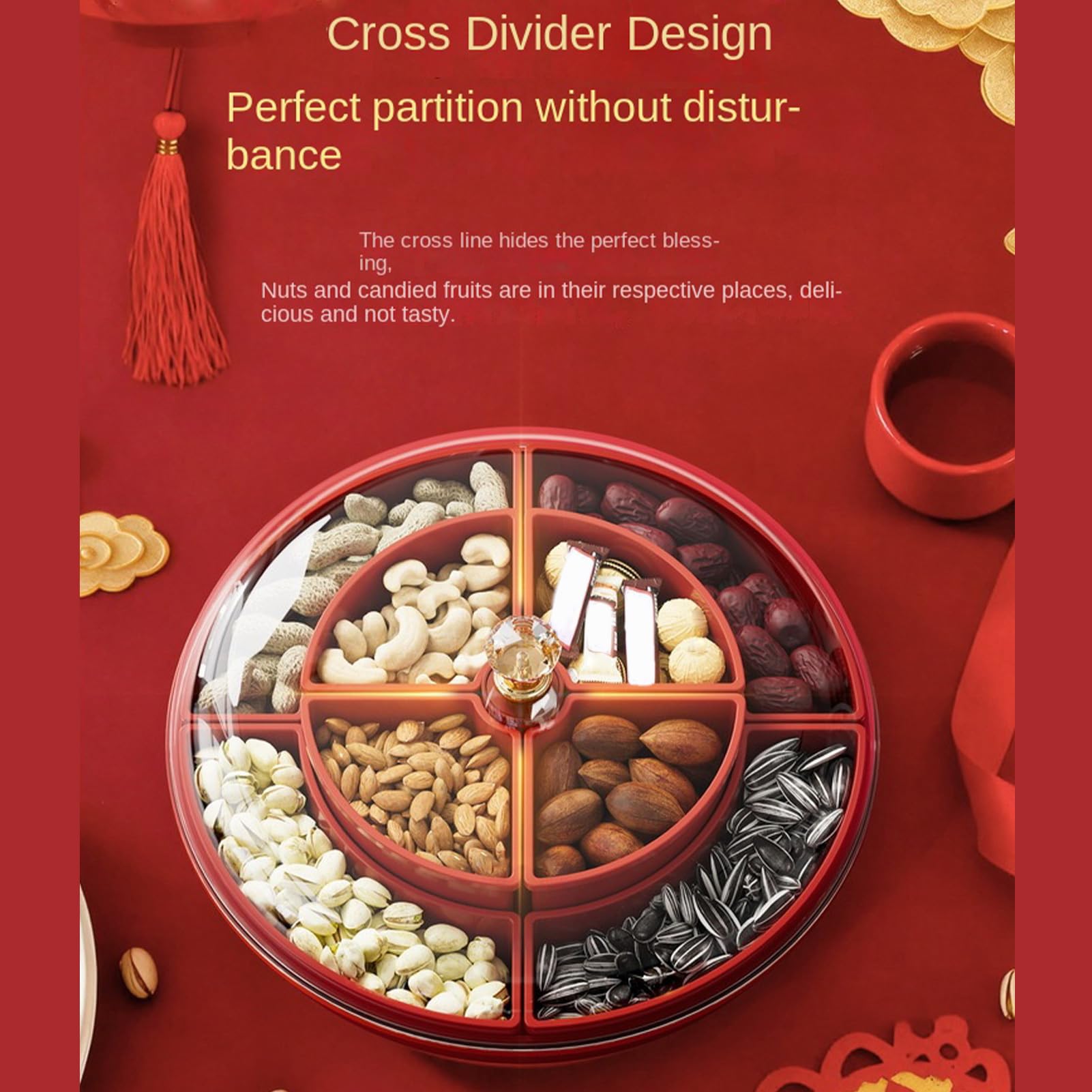 Snack-mit Deckel Zweilagige Durchsichtige Luftdichte Aufbewahrungsbox