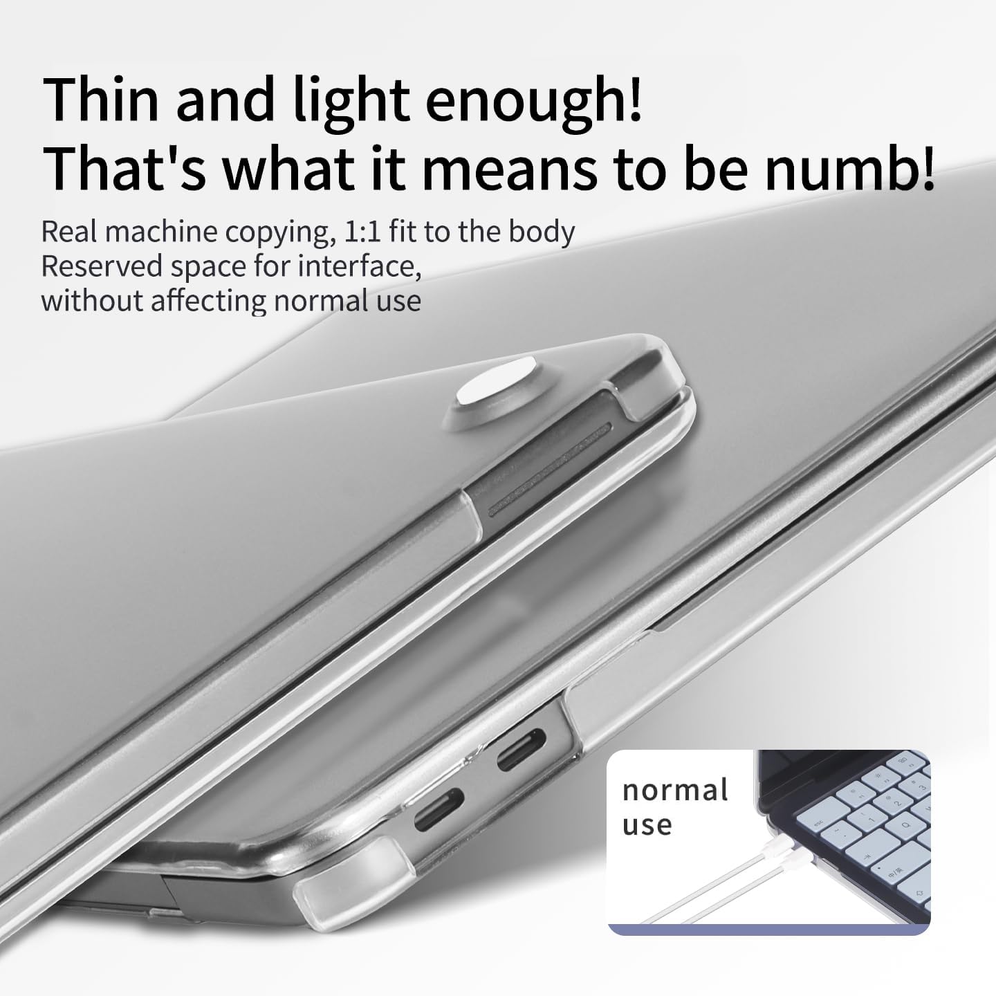IMMOENUC 3-in-1 Protective Case Set for 2026 MacBook Neo 13 Inch, Frosted Clear Anti-Scratch Anti-Drop Non-Yellowing Hard Shell with Keyboard Cover & Touchpad Film