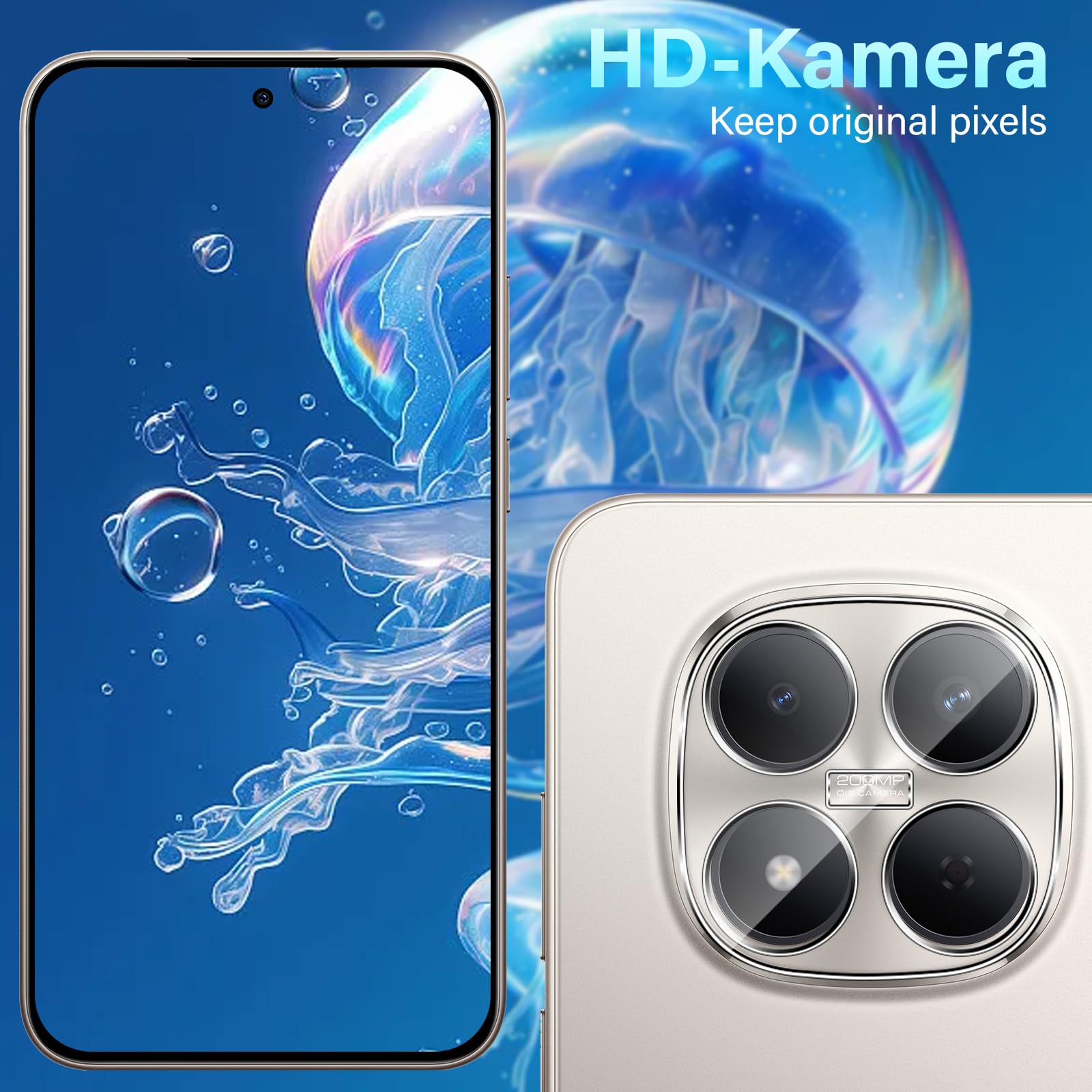 Ochrona aparatu do Xiaomi Redmi Note 15 Pro 5G / Pro Plus 5G do szkła pancernego, 2 sztuki, przezroczysta soczewka HD, twardość 9H, pełne pokrycie aparatu