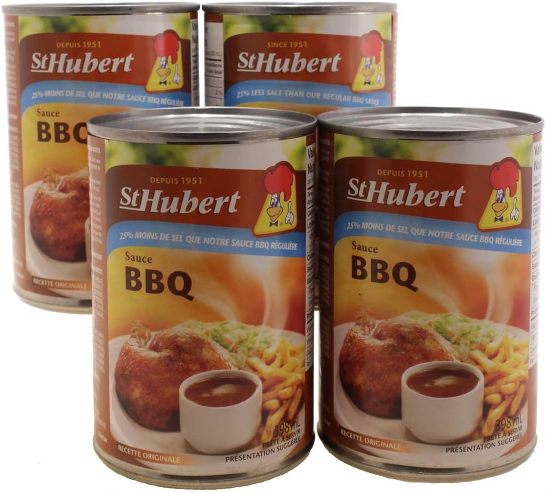StHubert SaltReduced BBQ Sauce 398ml (4 pack) / Sauces à BBQ St