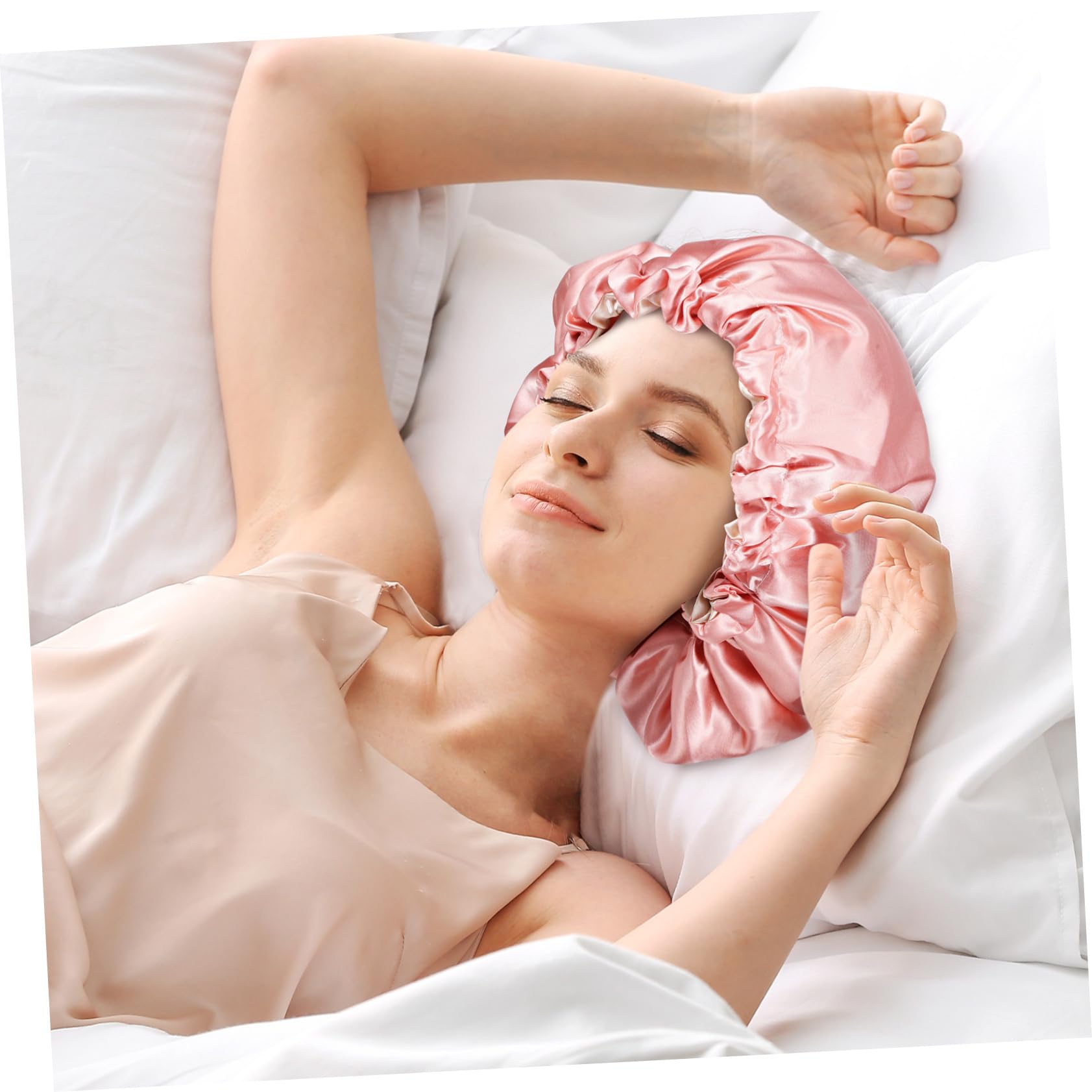 4pezzi Cuffia in Raso Per Dormire Morbida e Confortevole Regolabile Per Per Notturno e Viaggi in Vari Colori