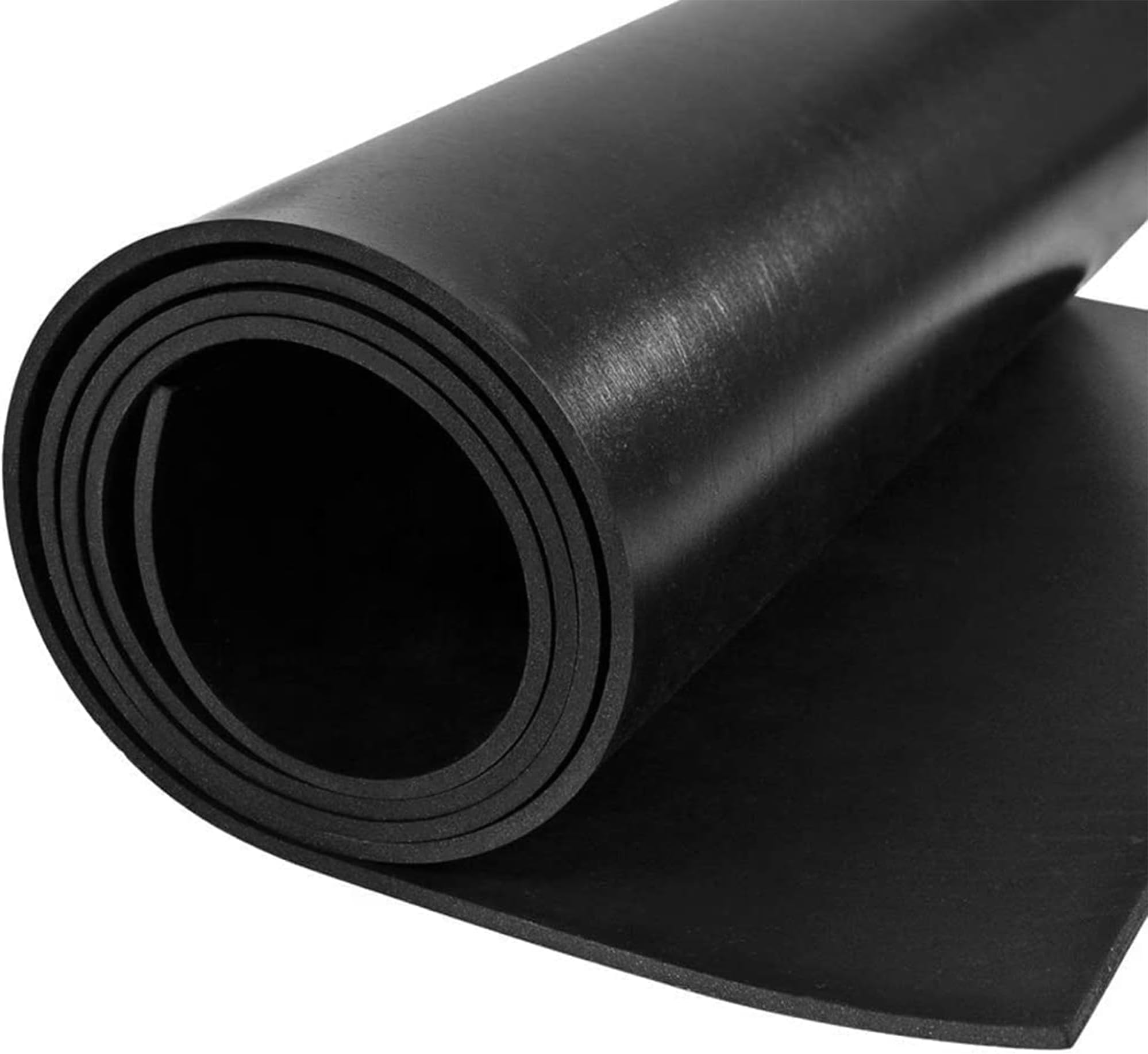 MYOYAY 118"x40"x1/8" Solid Rubber Sheet Heavy Duty Neoprene Rubber Sheets Roll for for DIY Gasket Material, Sealing, Liner, Shield, Padding,Cushioning of Anti-Vibration, Black